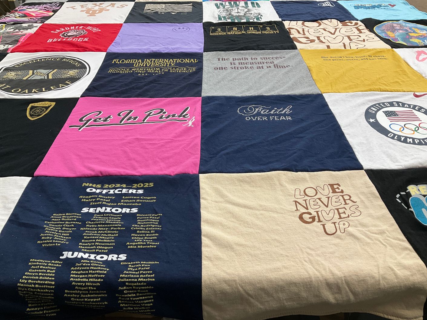 T-shirt quilt from florida international university by Robert from FL