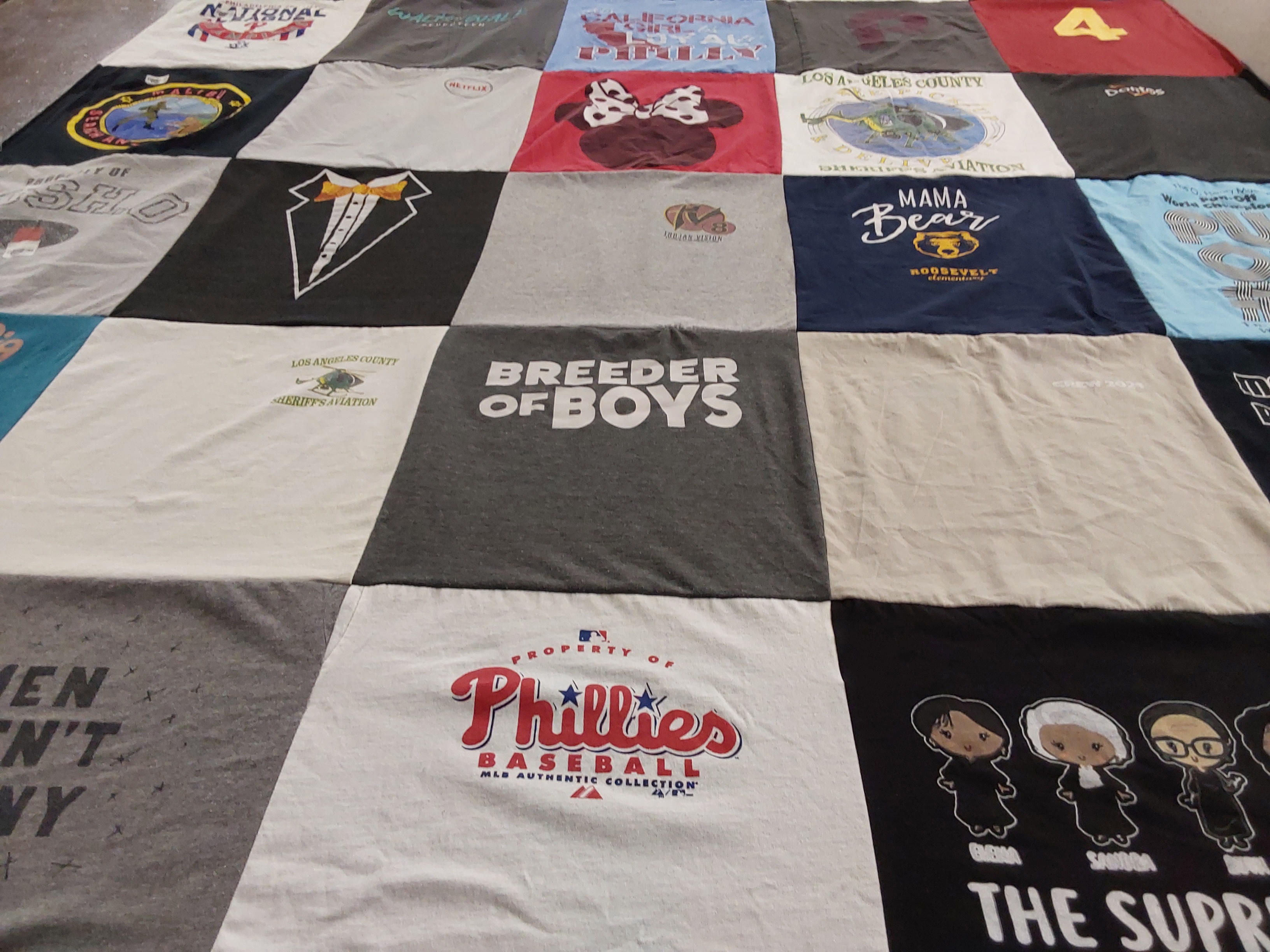 T-shirt quilt featuring phillies baseball by Scott from CA