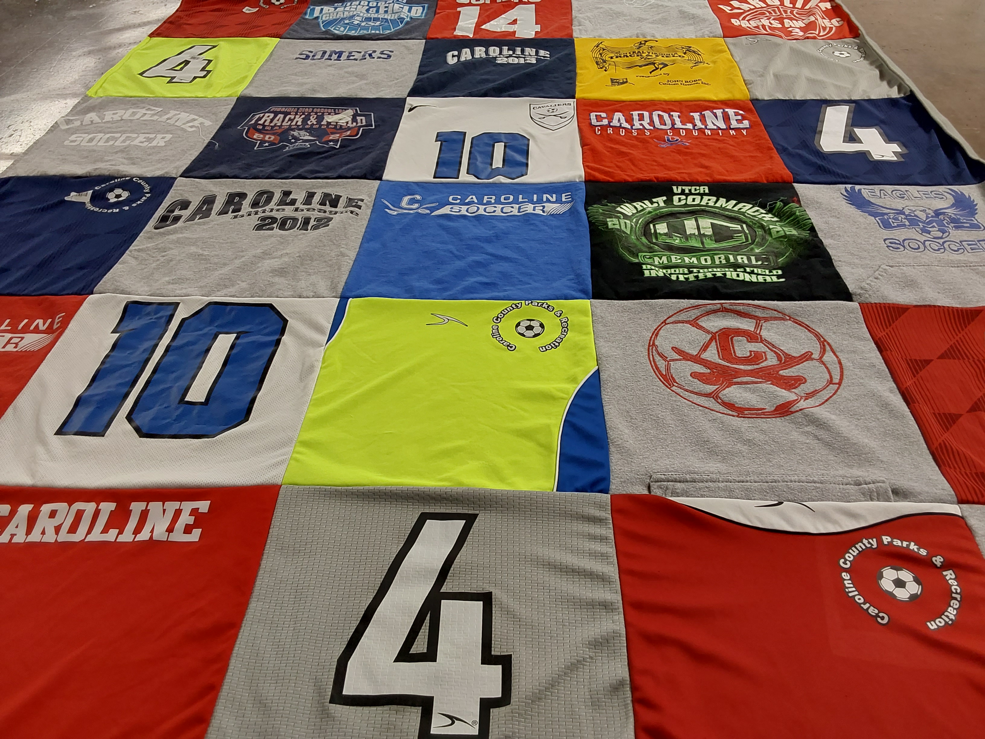 T-shirt quilt featuring caroline soccer, eagles soccer by Melissa from VA