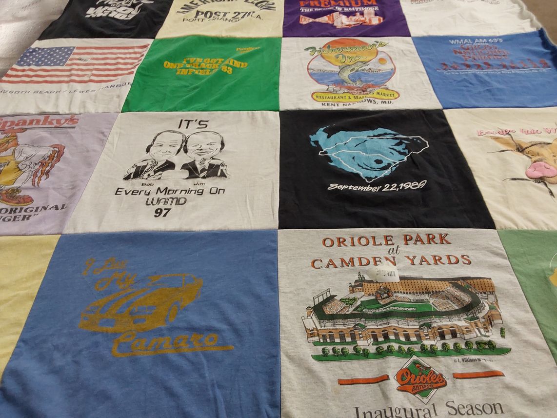T-shirt quilt featuring baltimore orioles by Lesley from FL