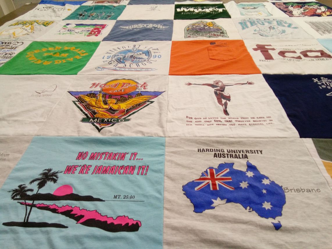 T-shirt quilt from harding university by Carol from TN