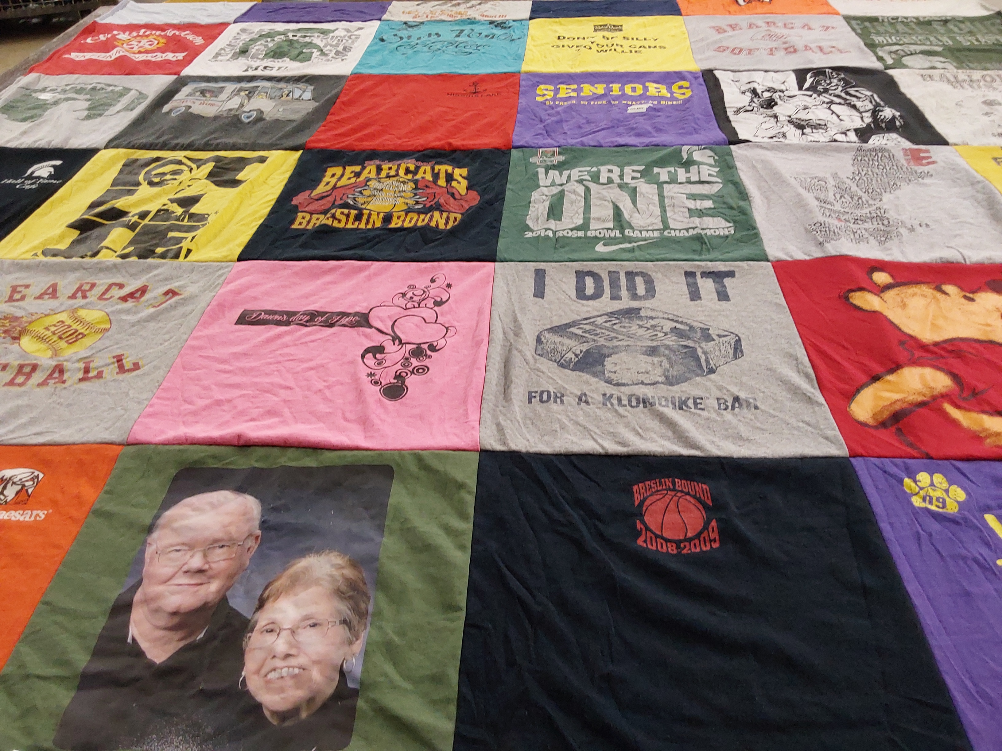 T-shirt quilt featuring missouri state university basketball by Areyna from MI