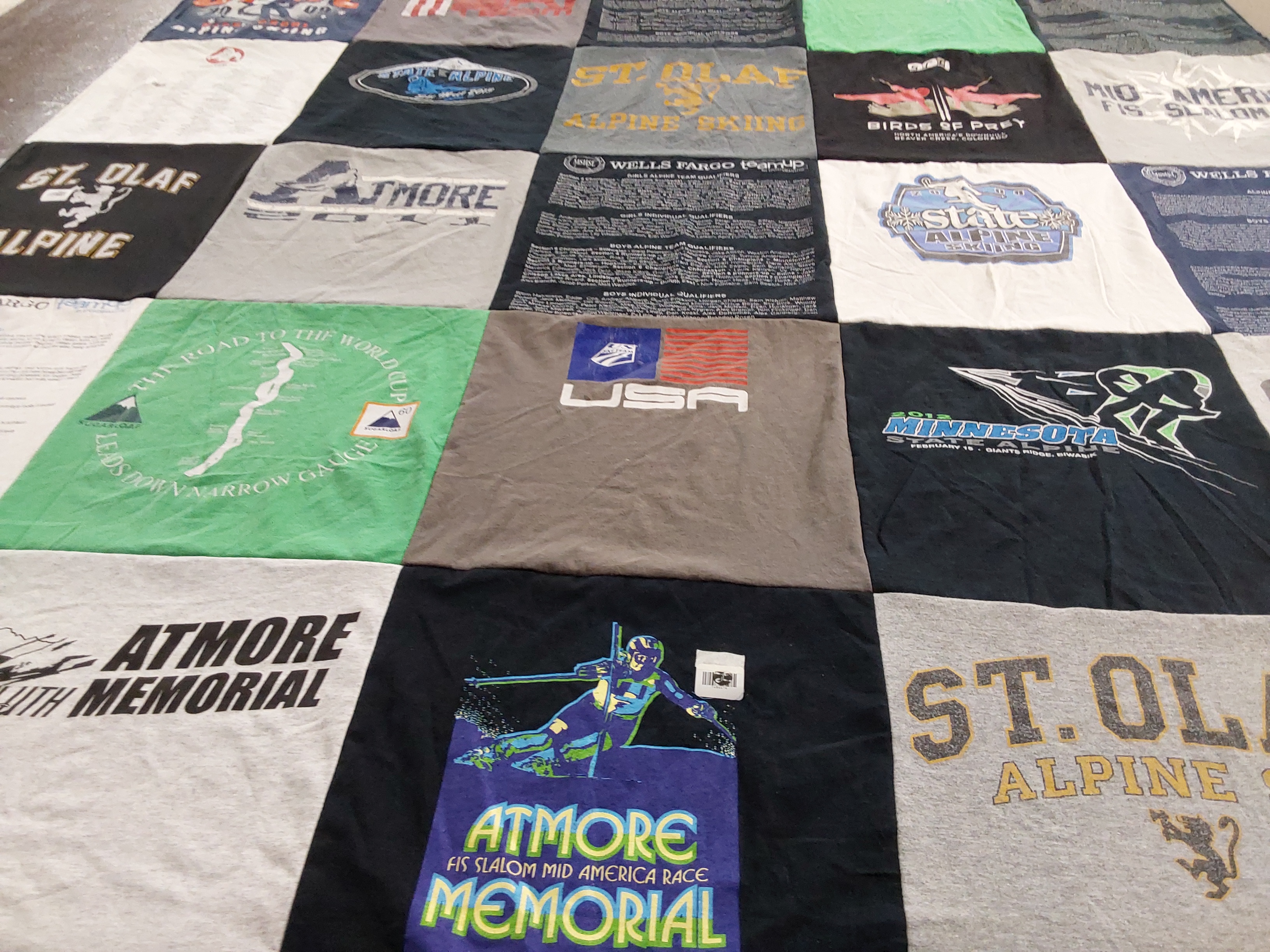 T-shirt quilt from st olaf college by Corey from MN
