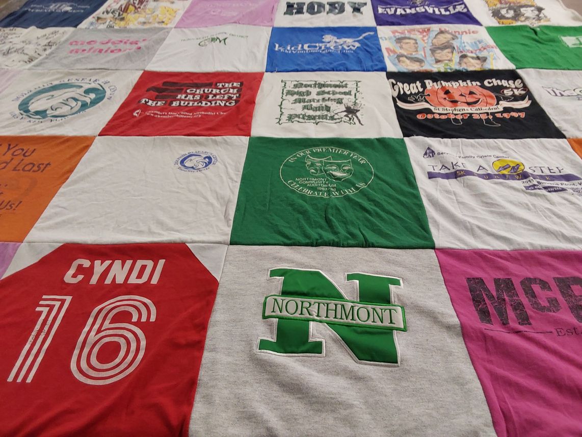 T-shirt quilt from northmont high school by Cyndi from PA