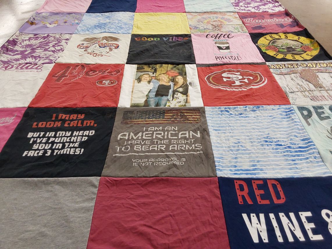 T-shirt quilt featuring san francisco 49ers by Michelle from AZ