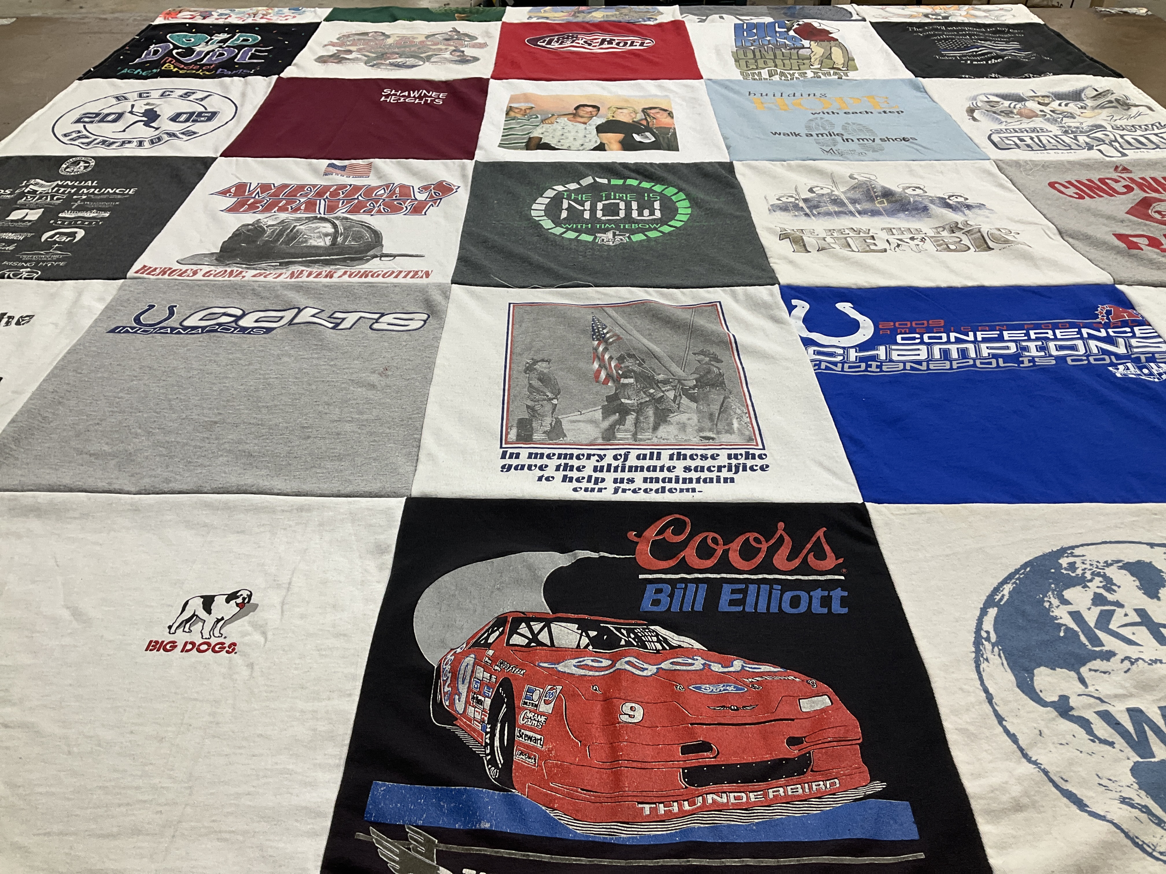 T-shirt quilt featuring indianapolis colts by David from IN