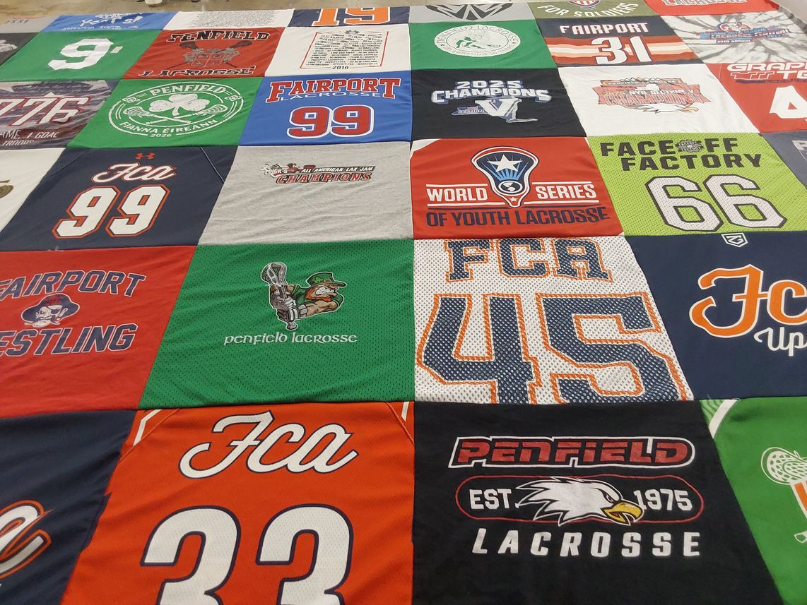 T-shirt quilt from fairport high school, penfield high school by Melissa from NY