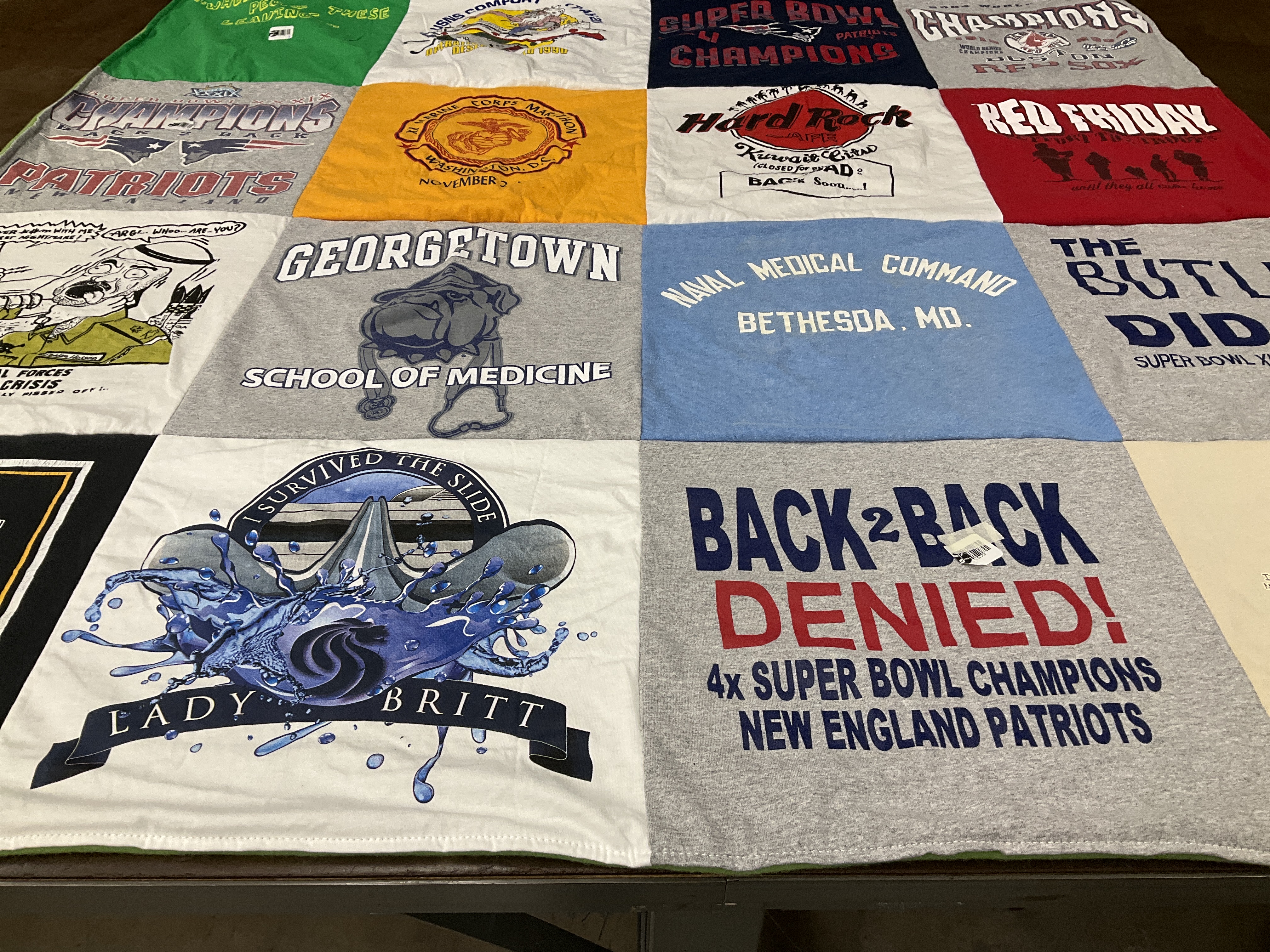 T-shirt quilt featuring new england patriots by James from NH