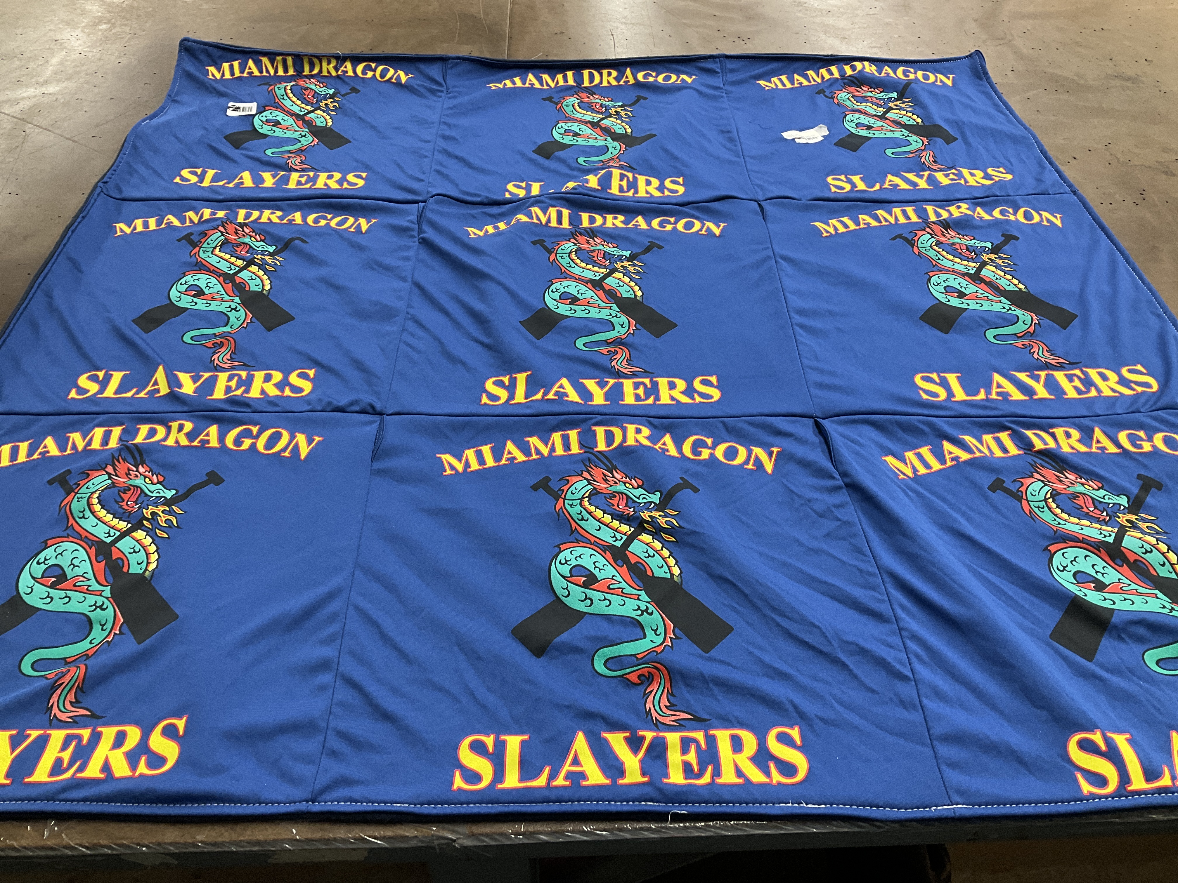 T-shirt quilt with dragons, martial arts themes by DEBBIE from FL