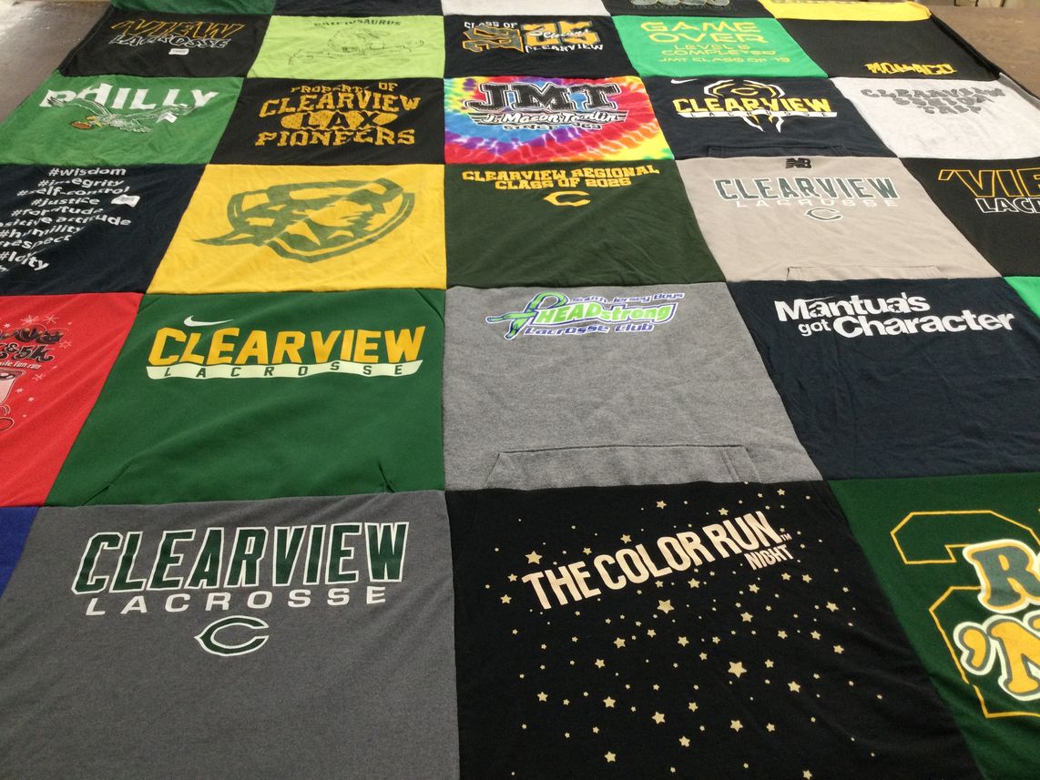 T-shirt quilt from clearview high school by Jennifer from NJ
