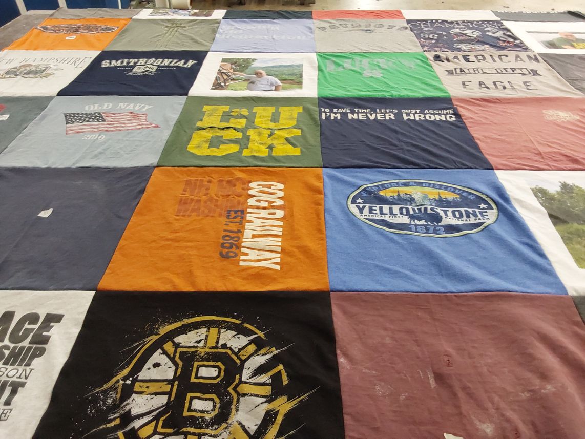 T-shirt quilt featuring boston bruins by Kirsten from NH
