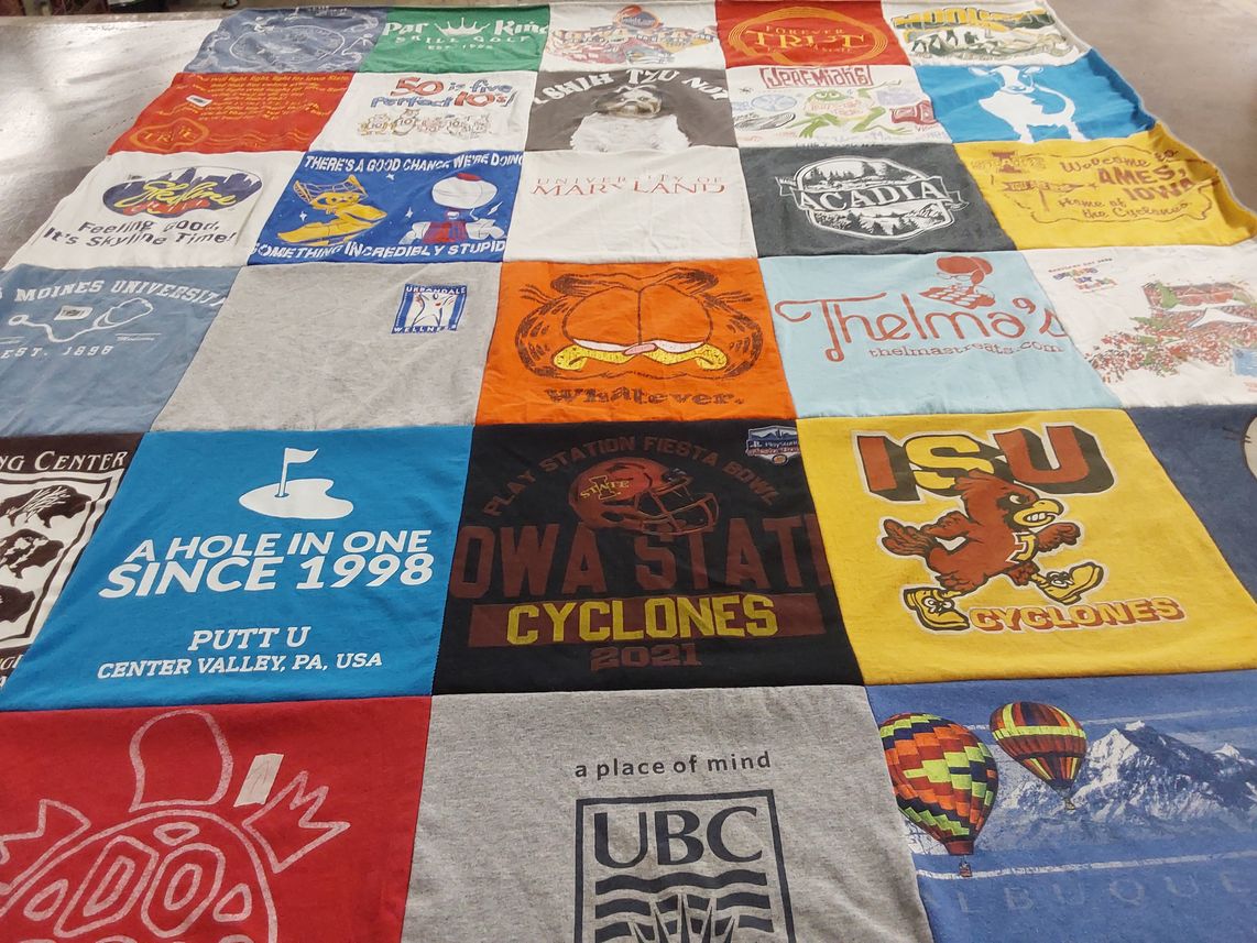 T-shirt quilt featuring iowa state cyclones by Conor from DE