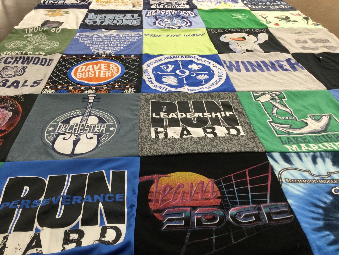 T-shirt quilt from beechwood middle school by Amanda from SC