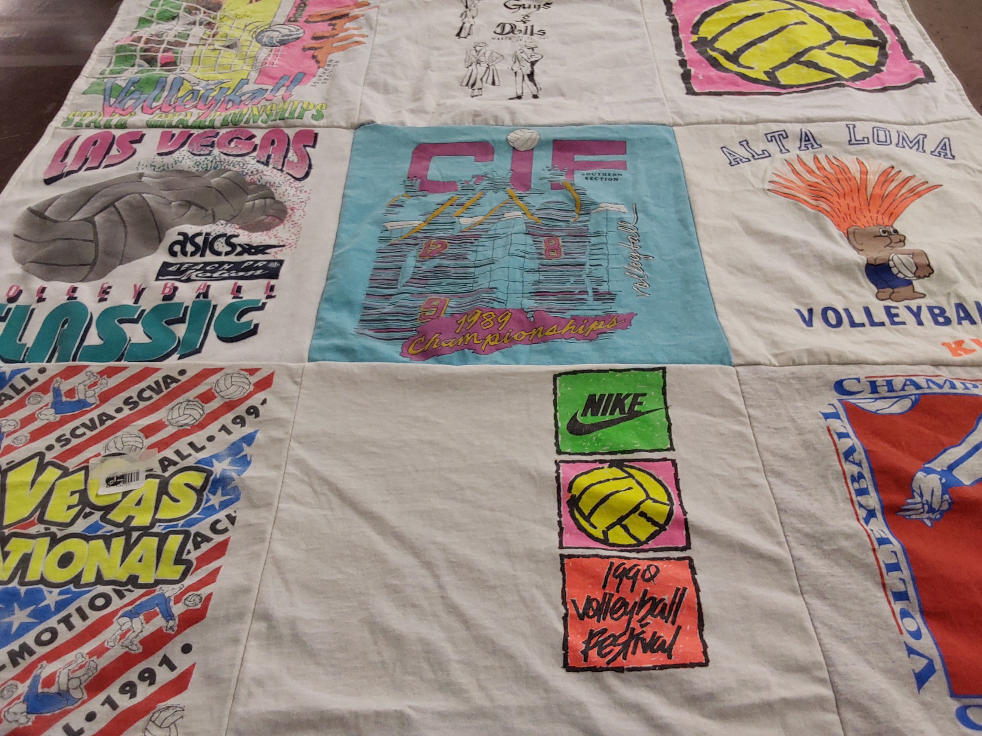T-shirt quilt from alta loma high school by Stacy from CA