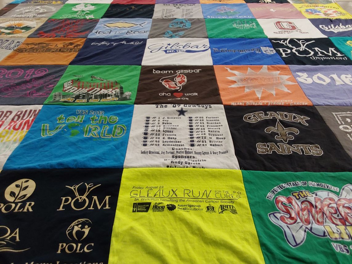 T-shirt quilt featuring cowboys by Stacey from LA