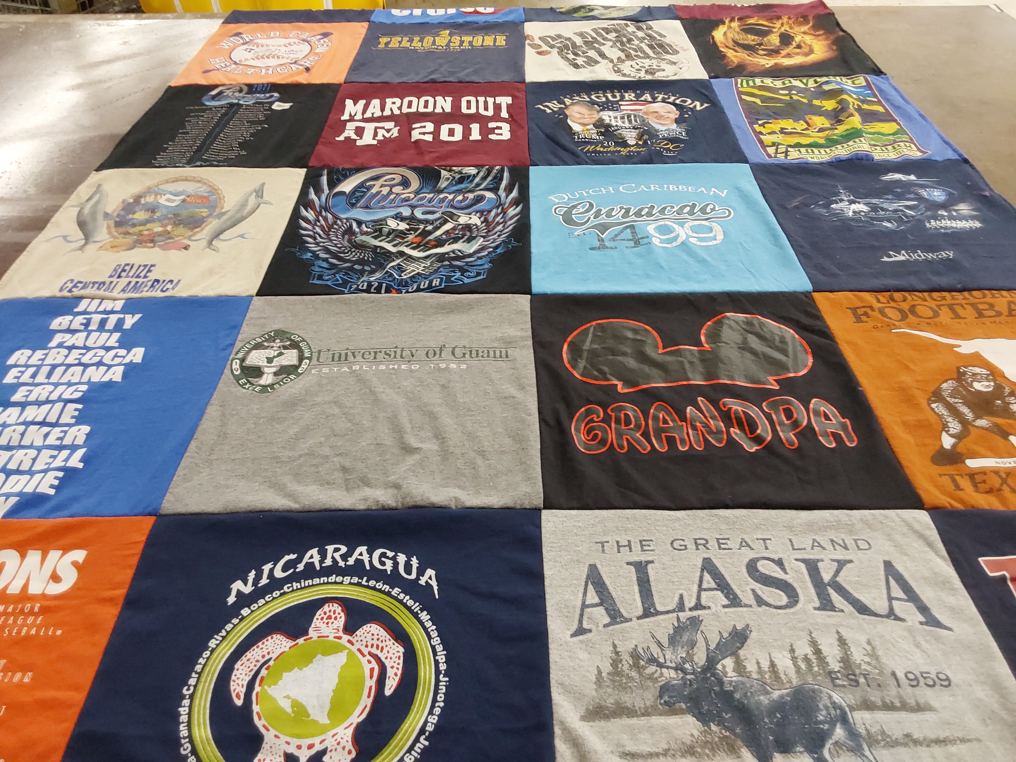 T-shirt quilt featuring longhorn football by James from TX