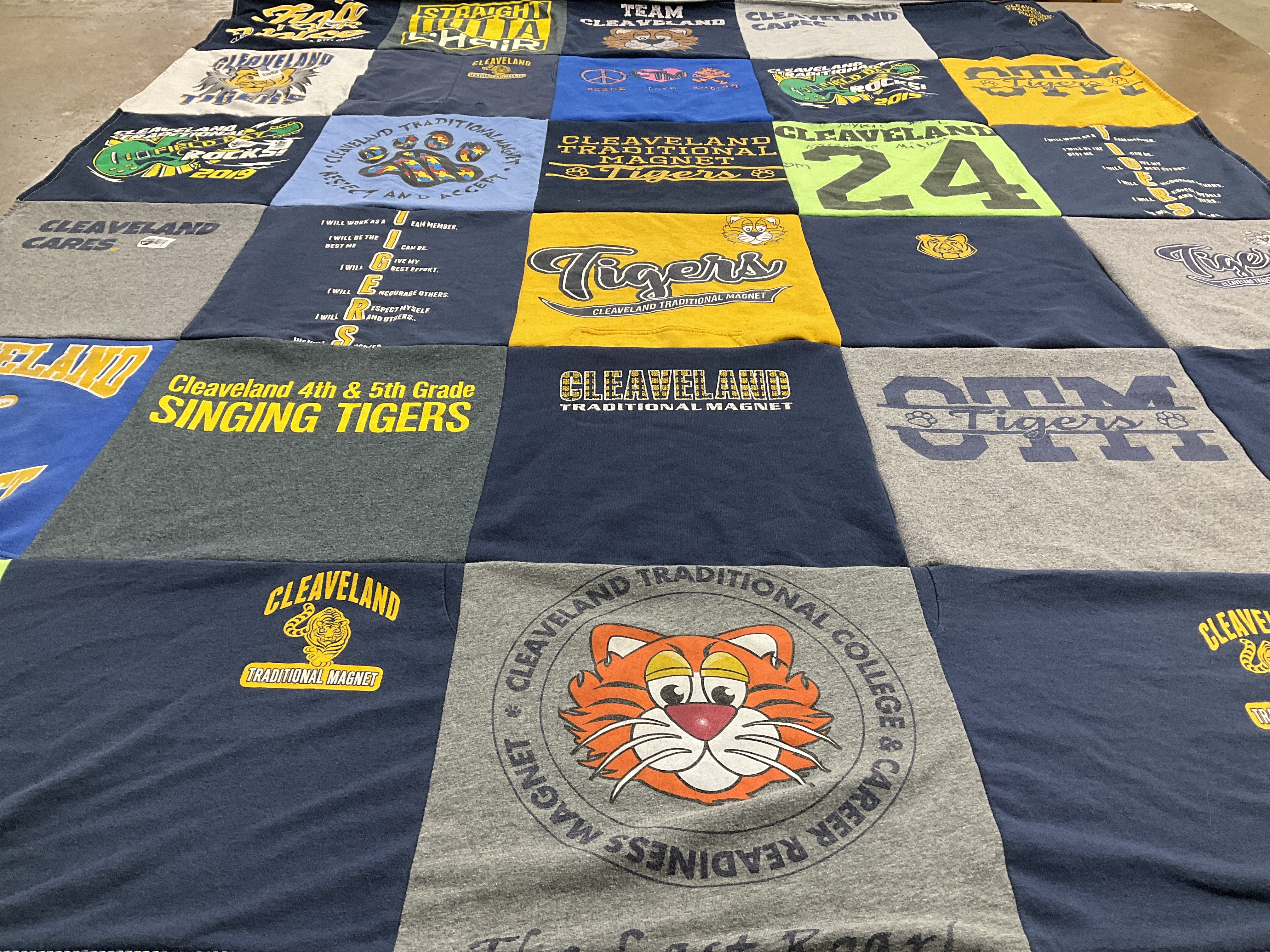 T-shirt quilt featuring cleveland tigers by Shayla from KS