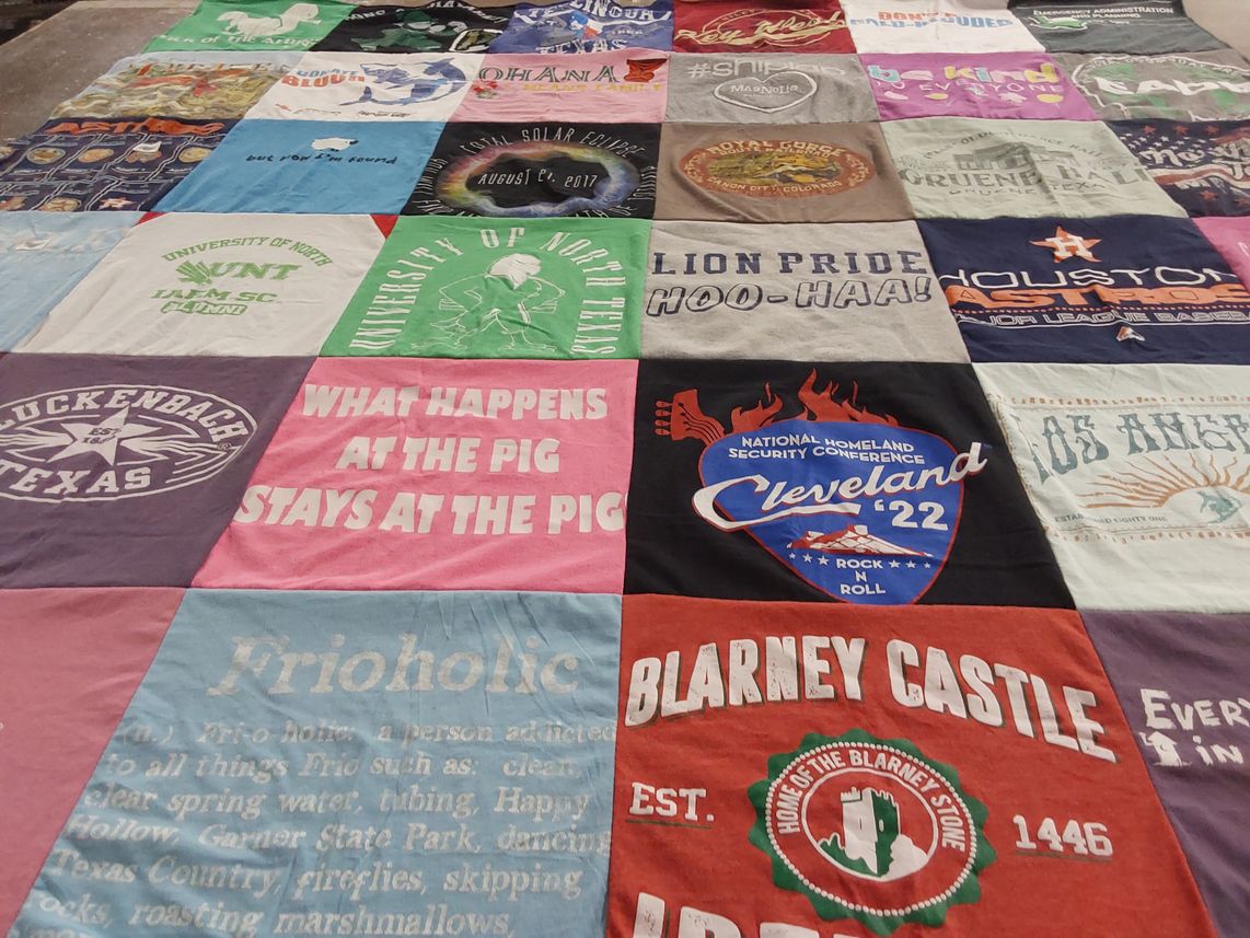 T-shirt quilt from university of north texas by Deea from TX