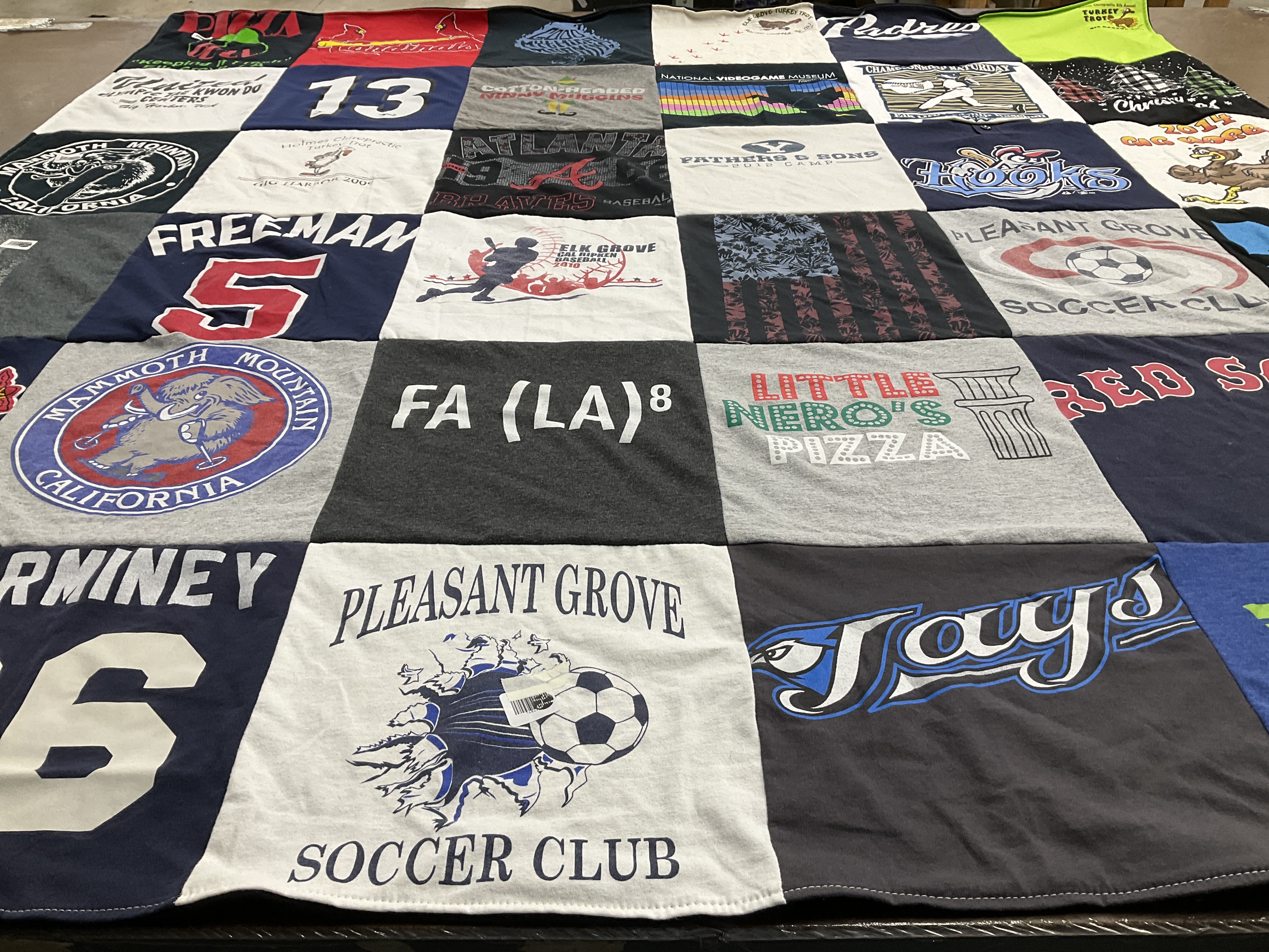T-shirt quilt featuring pleasant grove soccer club by Shannon from CA