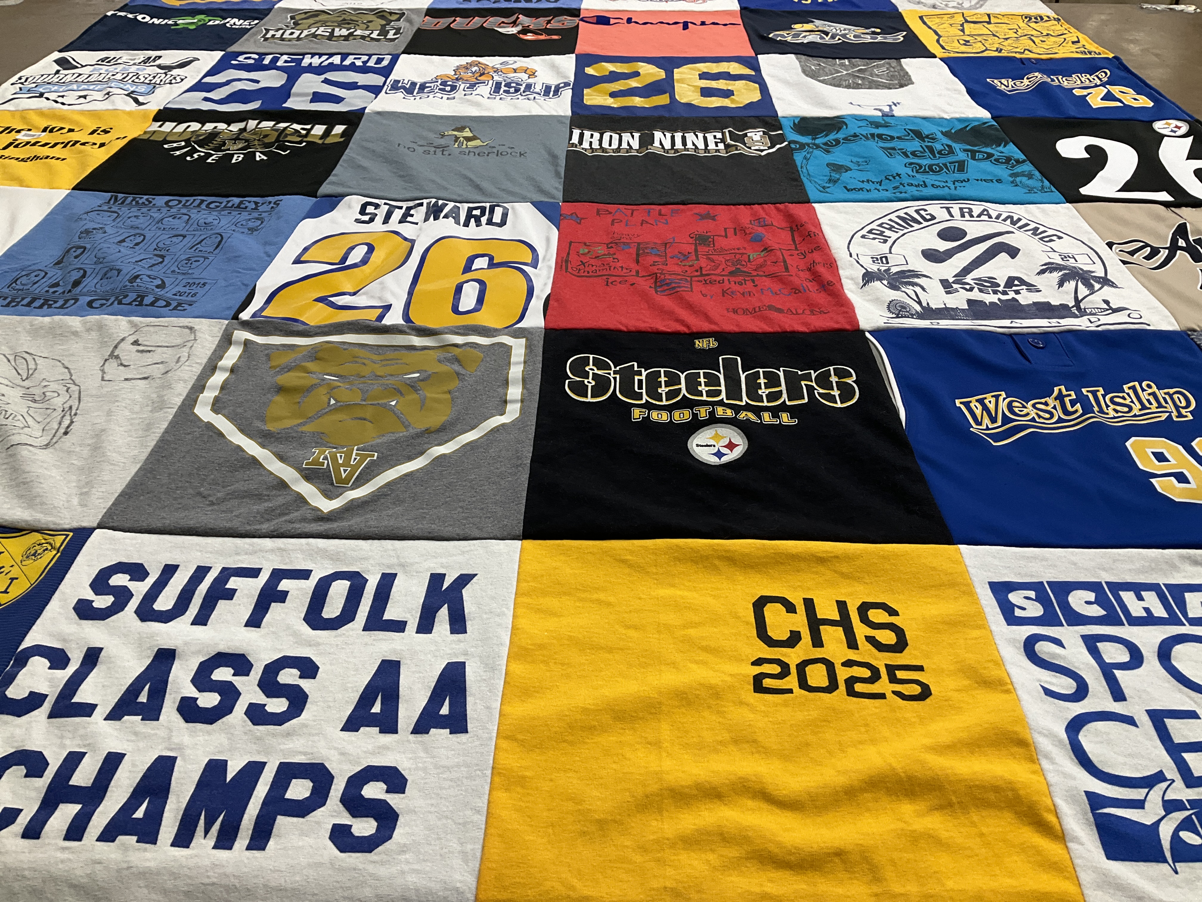 T-shirt quilt featuring steelers football by Judi from NJ