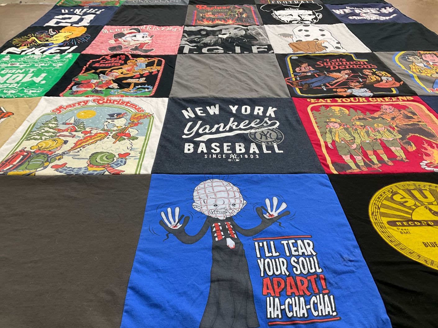 T-shirt quilt featuring .yankees, new york yankees baseball by Cortney from AZ