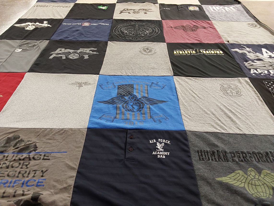 T-shirt quilt from university of idaho by Amerida from NM