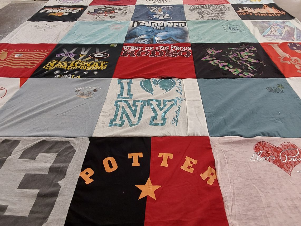 T-shirt quilt from texas christian university by Monica from AZ