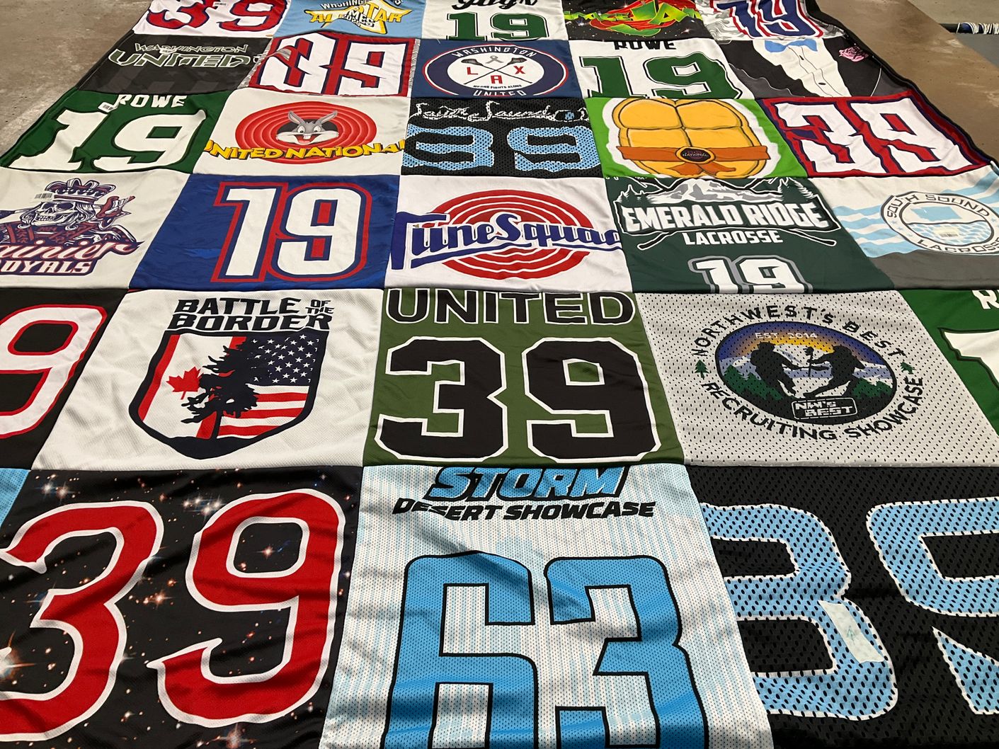 T-shirt quilt from emerald ridge high school by Natasha from WA