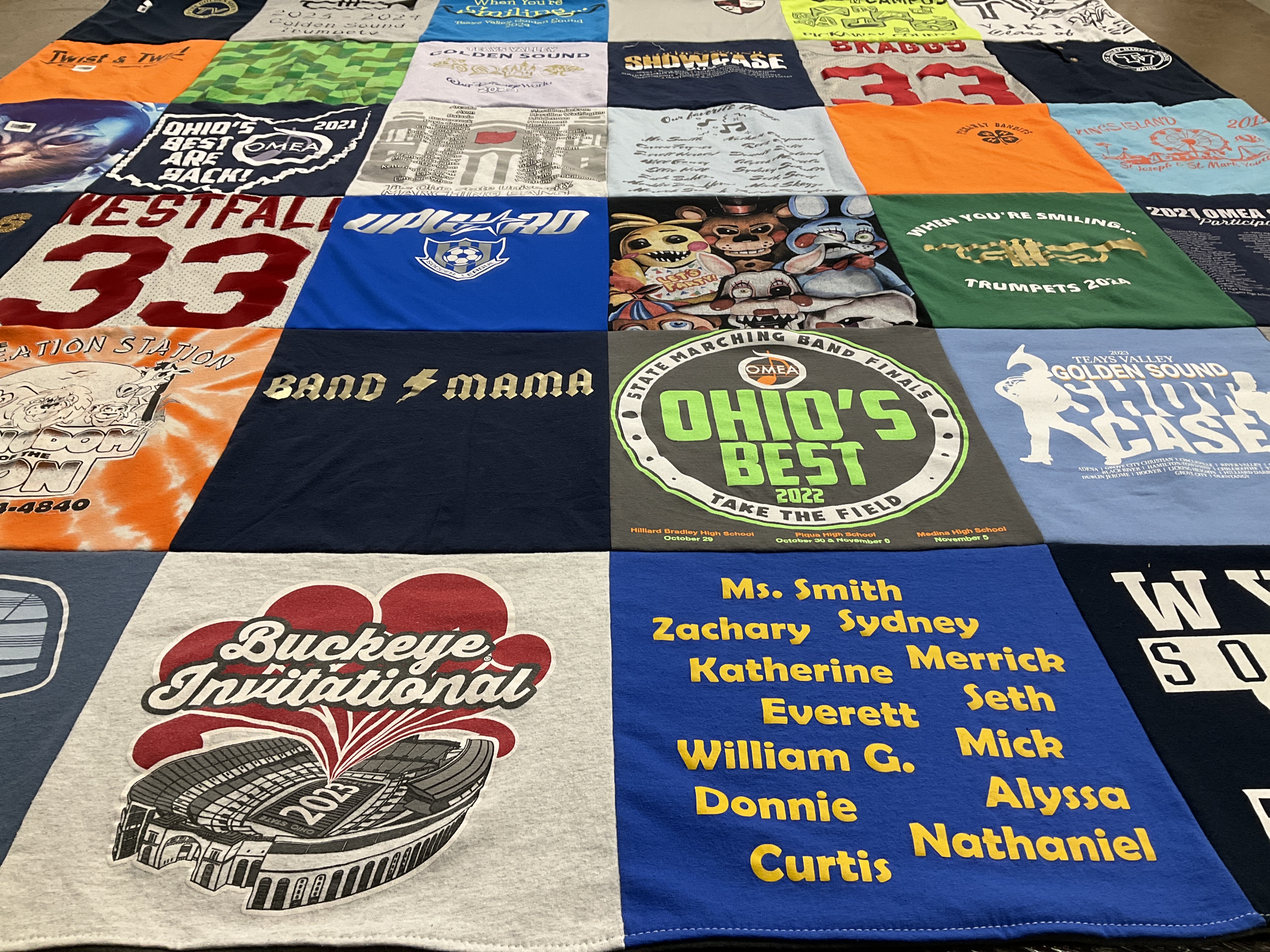 T-shirt quilt featuring team valley by beth from OH