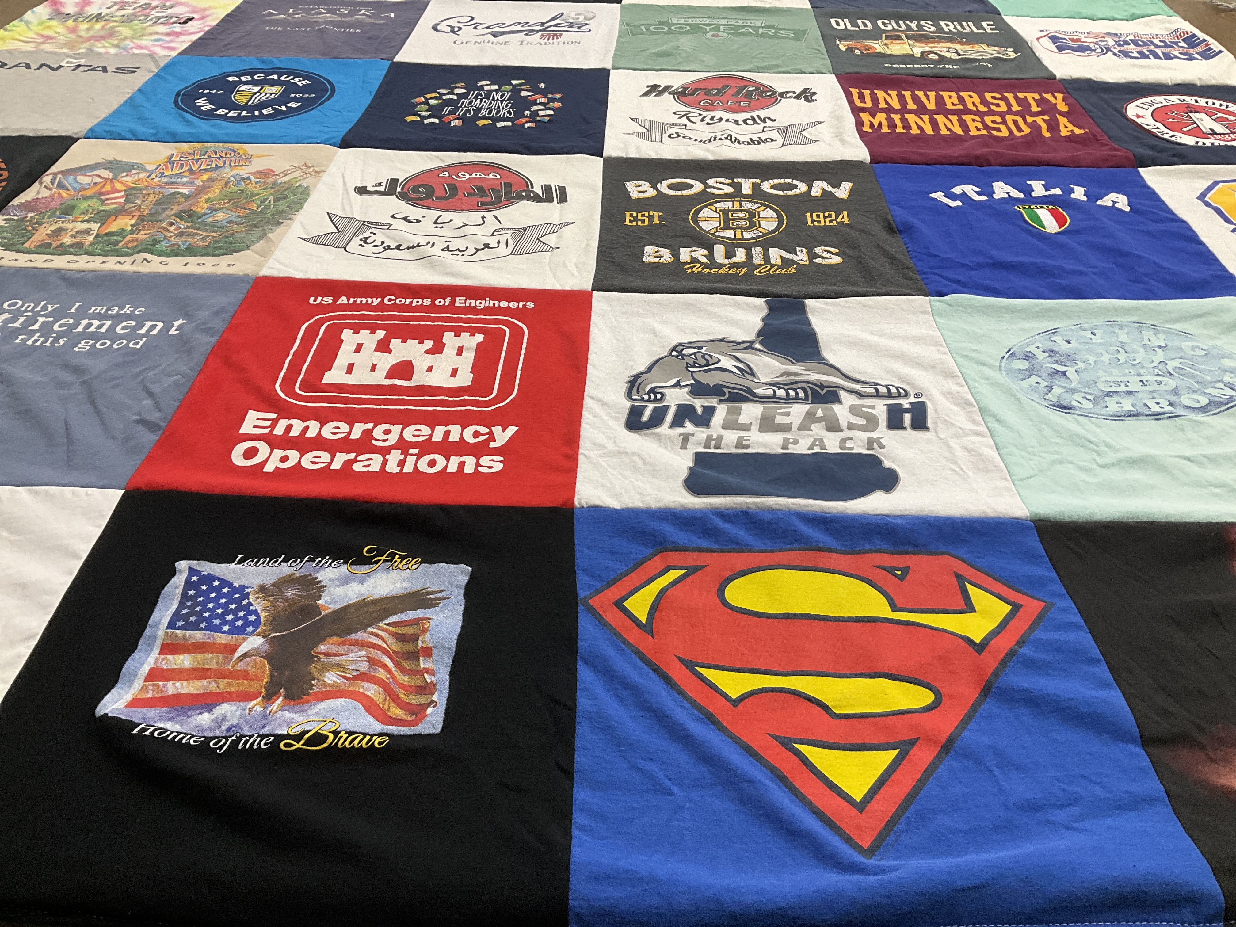 T-shirt quilt featuring boston bruins hockey club by Nancy from NH