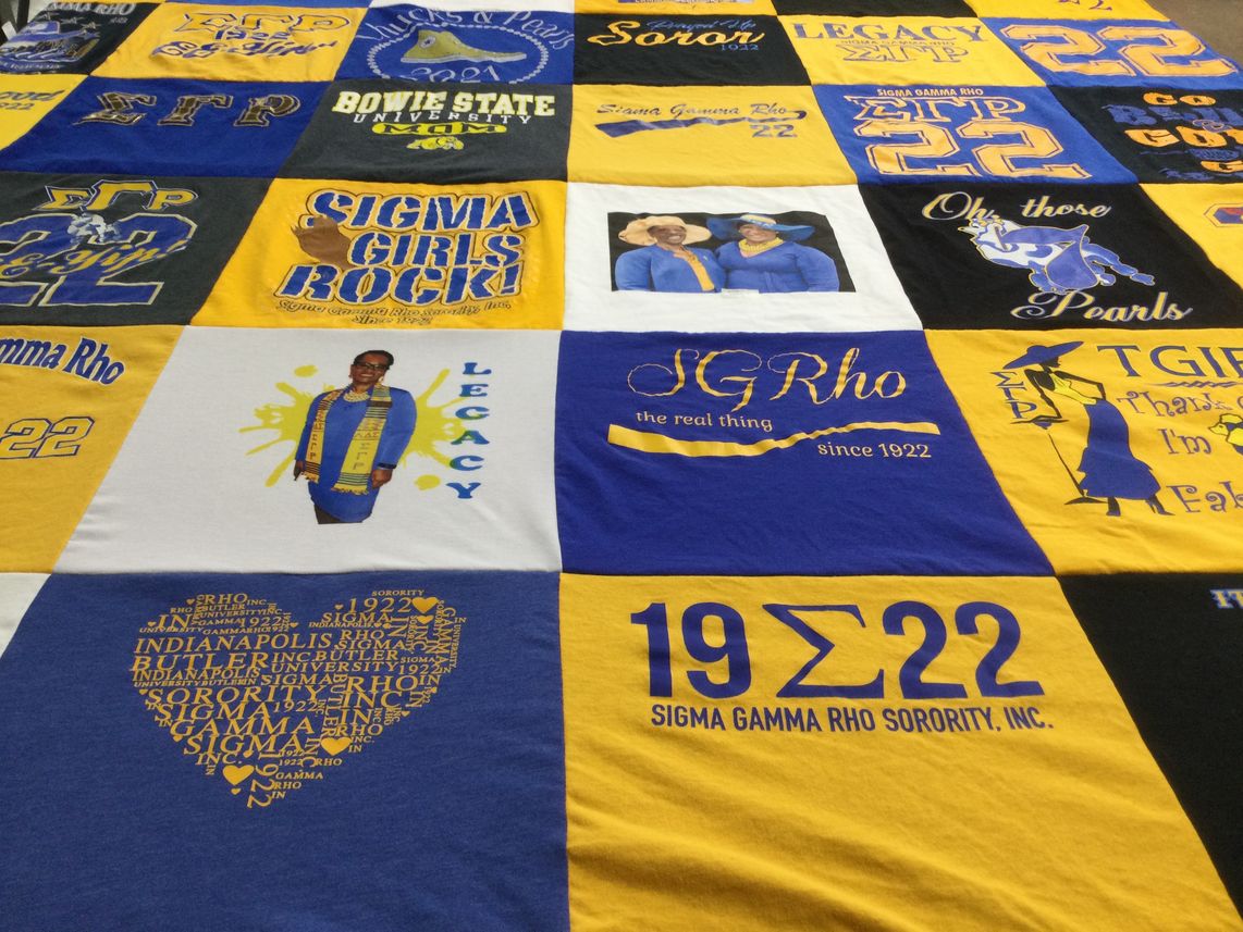 T-shirt quilt from bowie state university by Ingrid from MD