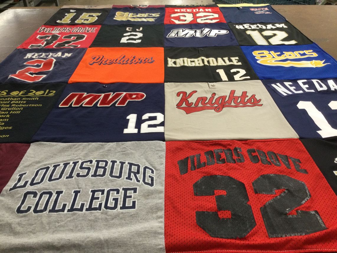 T-shirt quilt featuring wilders grove, knightdale by Monica from NC