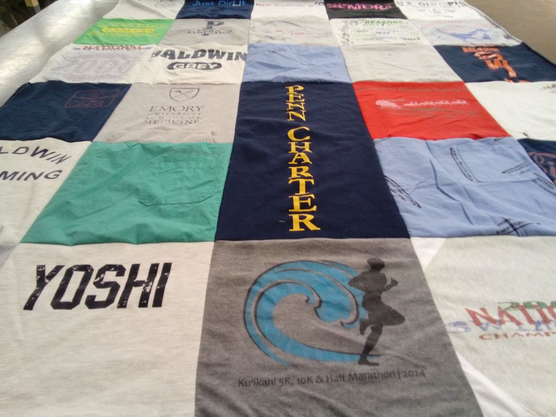 T-shirt quilt featuring baldwin swimming by S from HI
