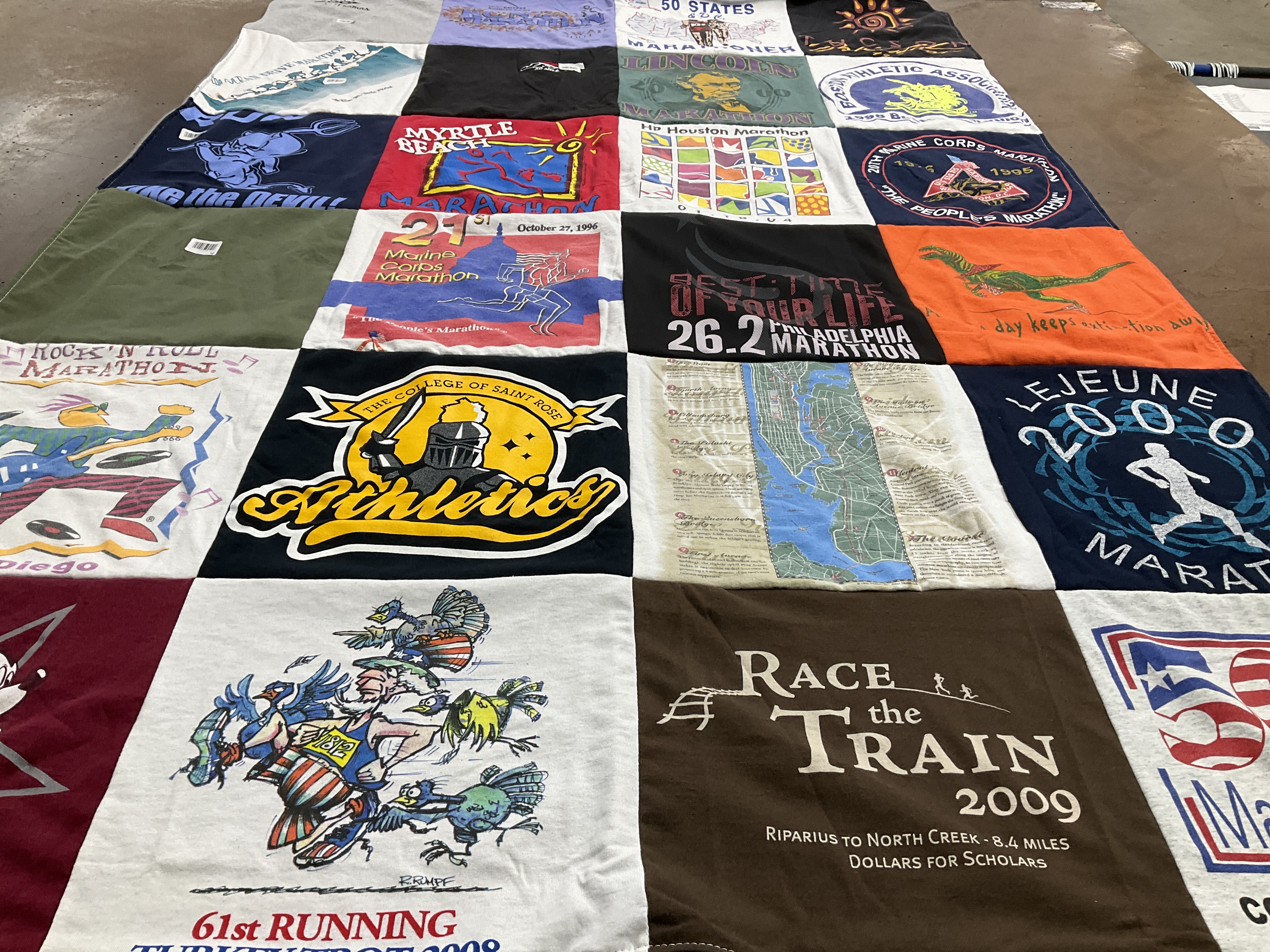 T-shirt quilt from the college of saint rose by Jamie from NY