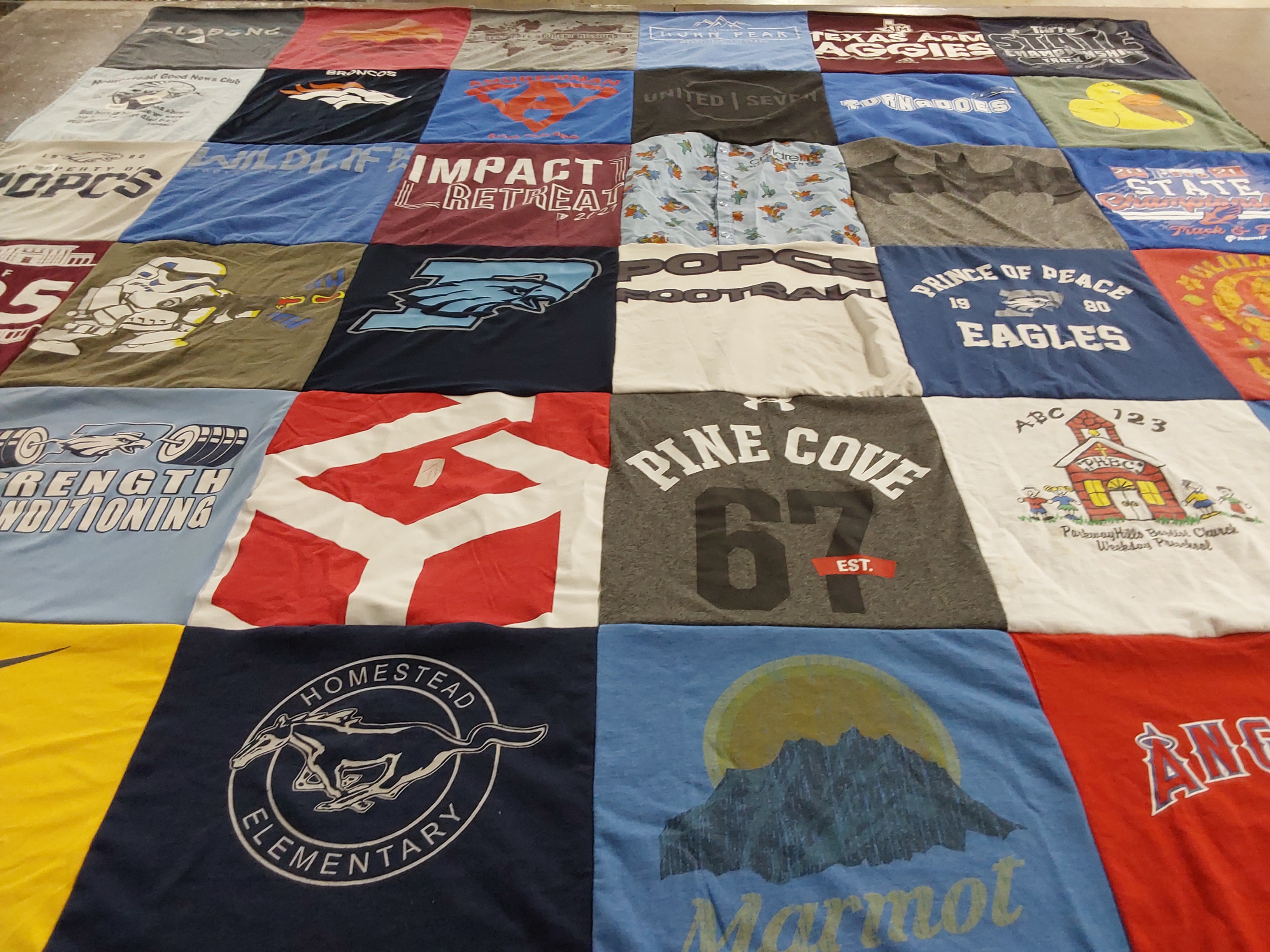 T-shirt quilt featuring denver broncos by Nancy from TX