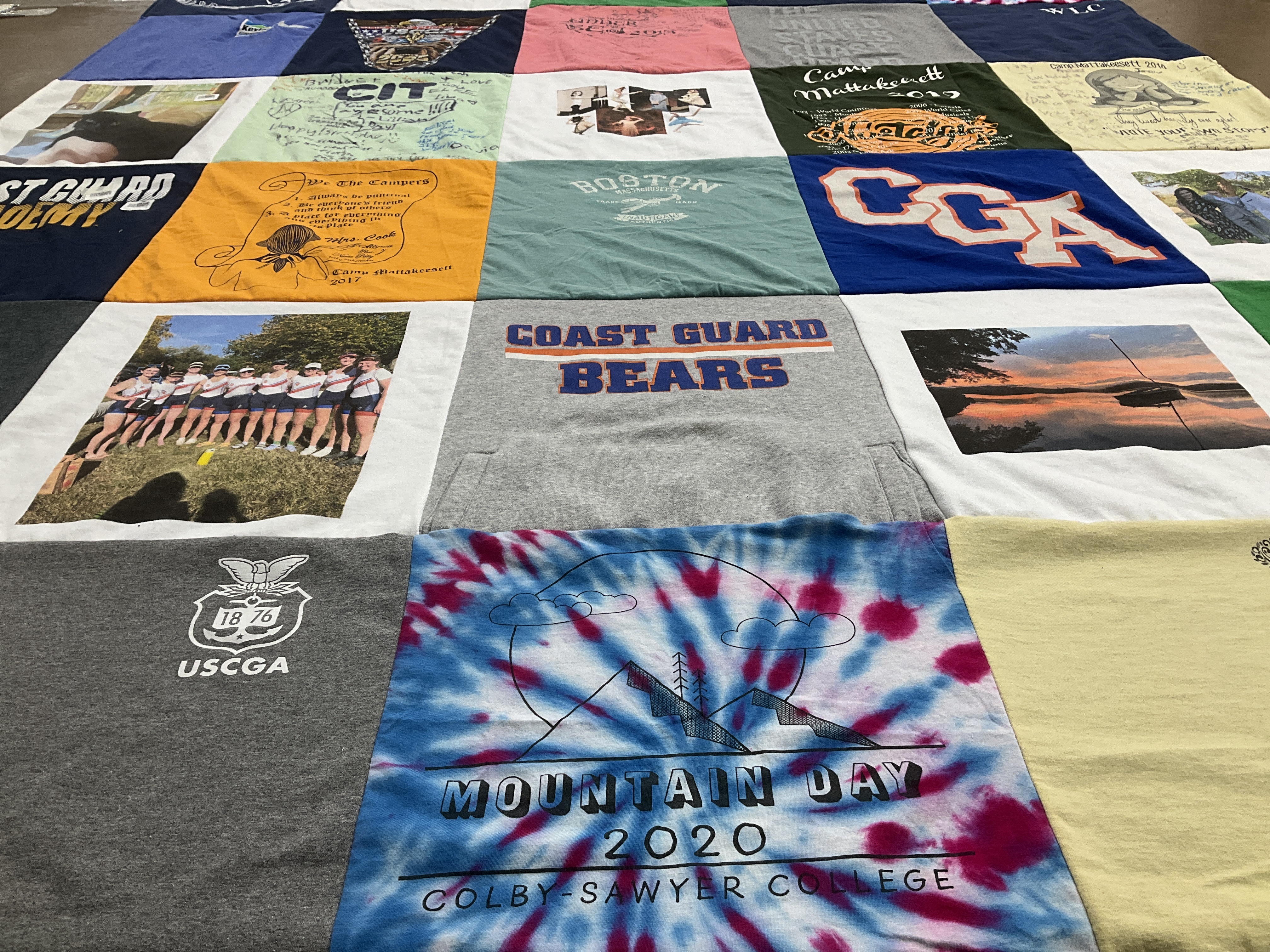 T-shirt quilt featuring coast guard bears by Carol from NH