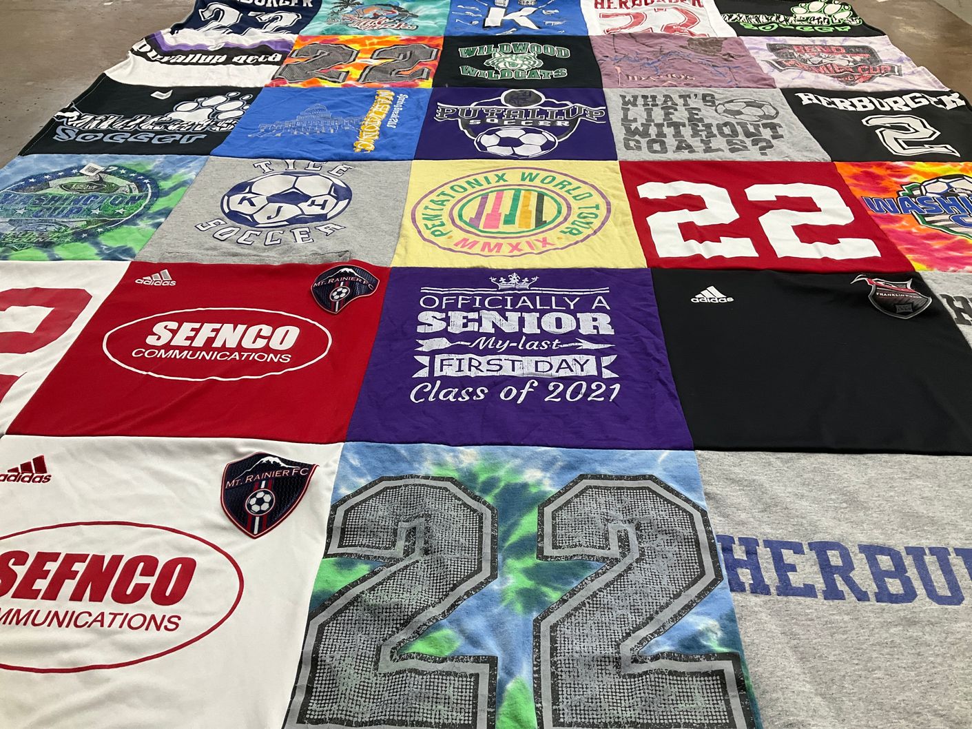 T-shirt quilt featuring mt. rainier fc by CHANTELLE from WA