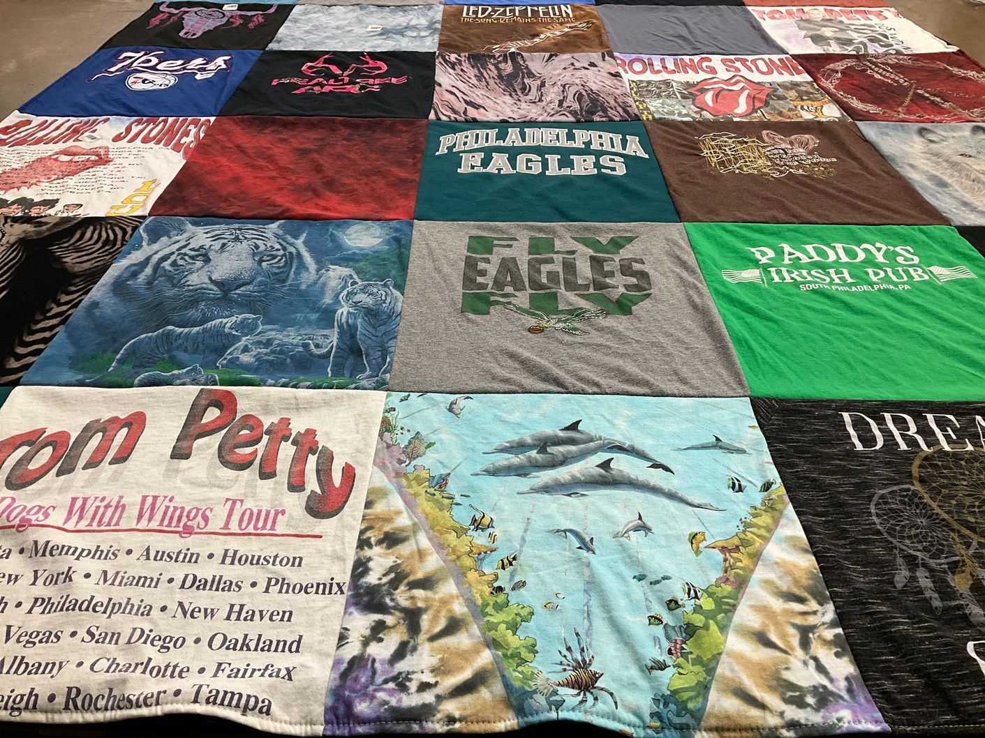 T-shirt quilt featuring philadelphia eagles by Renee from PA