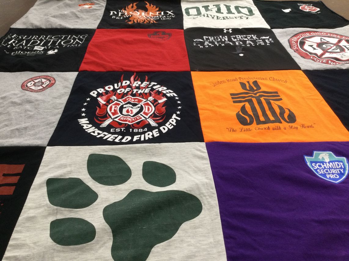 T-shirt quilt from ohio university by Dianna from OH