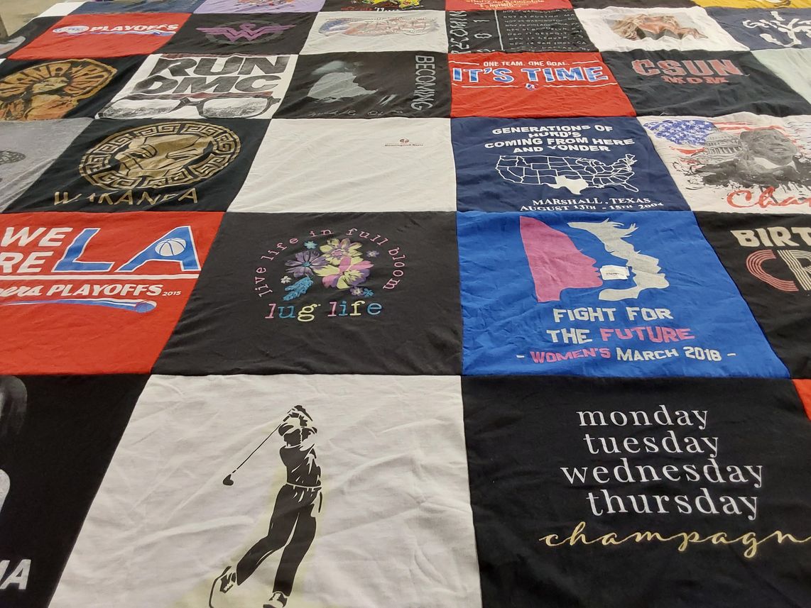 T-shirt quilt from california state university northridge by Tara from CA