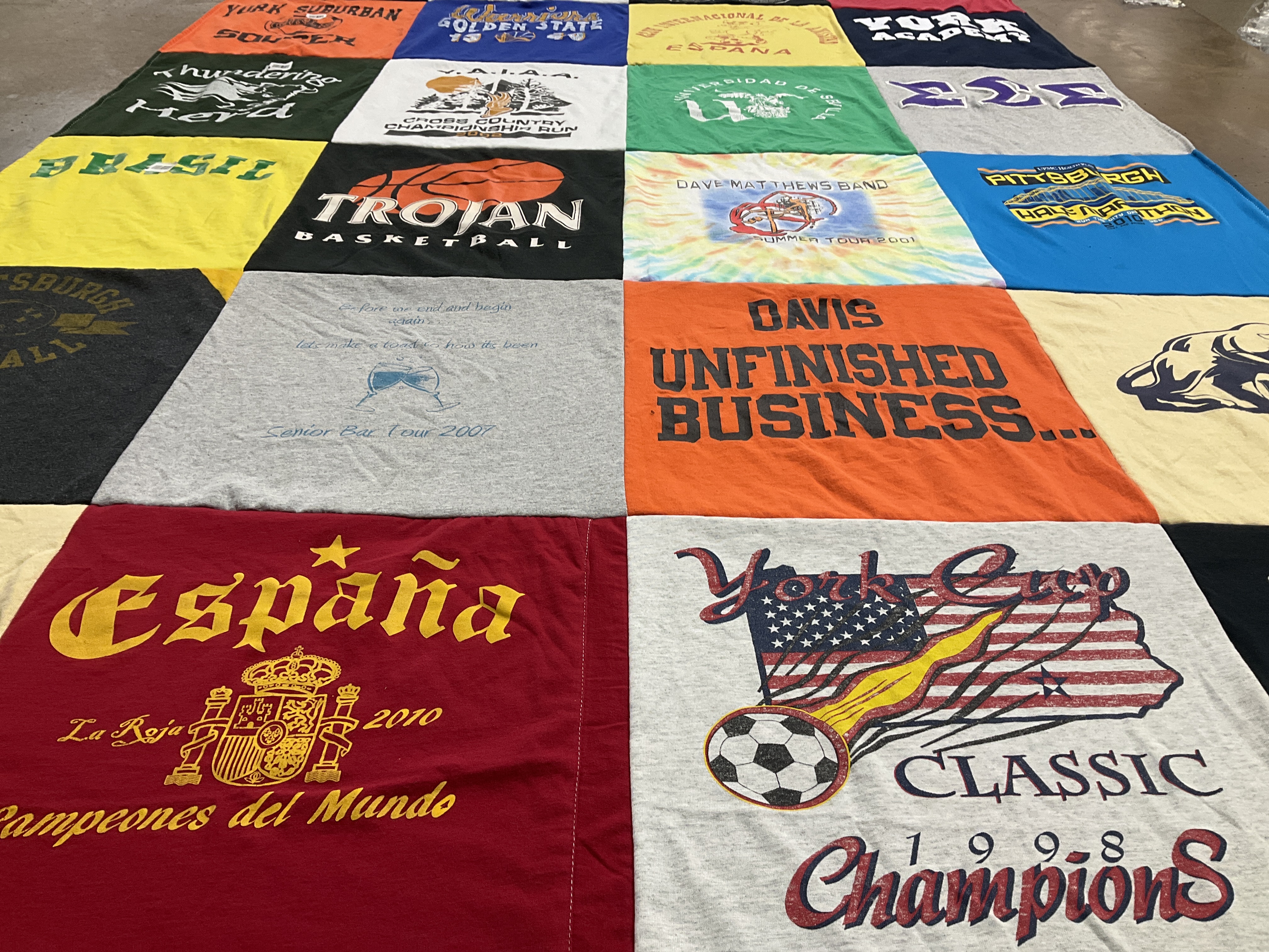 T-shirt quilt featuring york cup, york suburban basketball team by SANDRA from PA