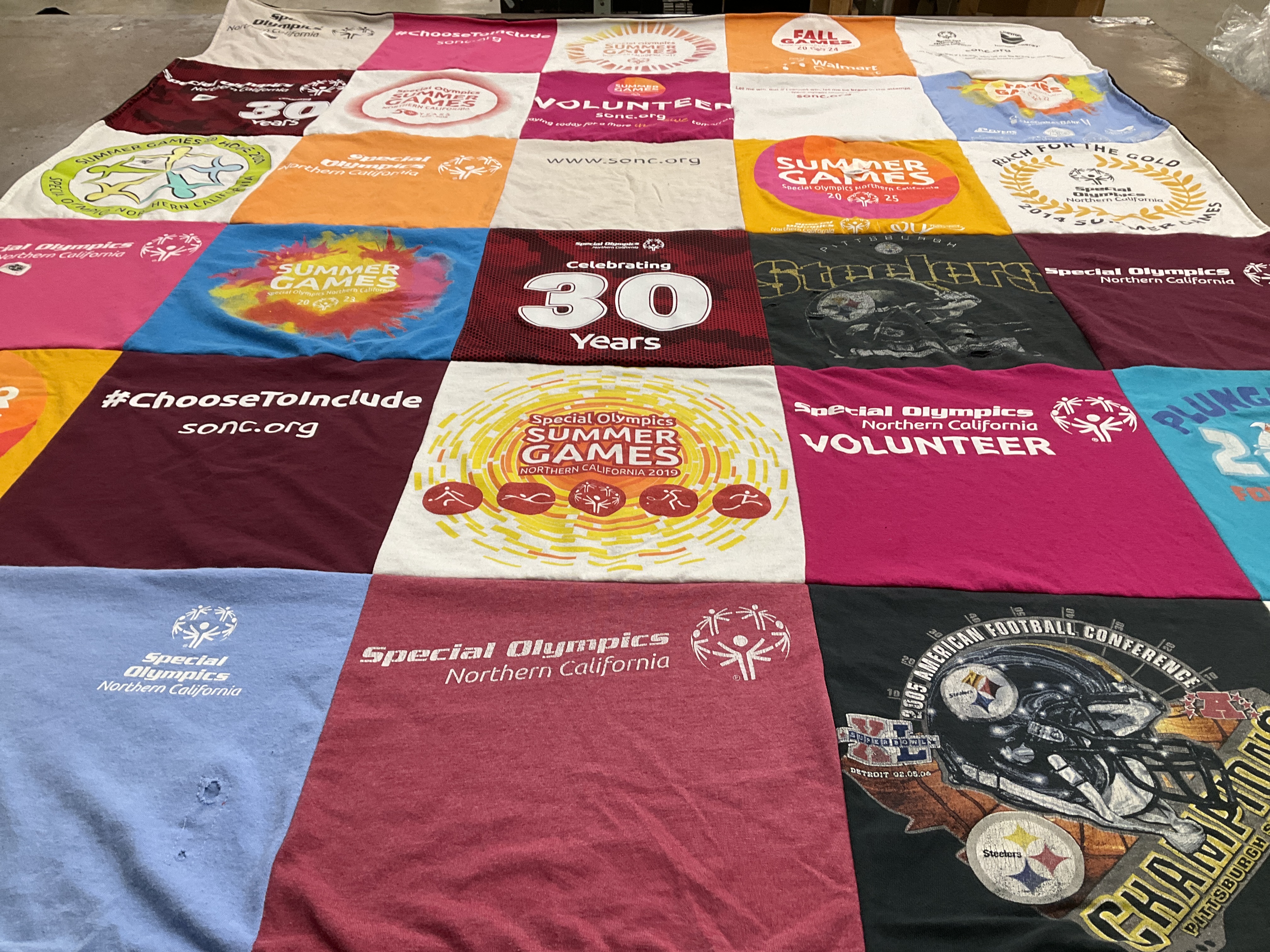 T-shirt quilt featuring pittsburgh steelers by MEGAN from CA