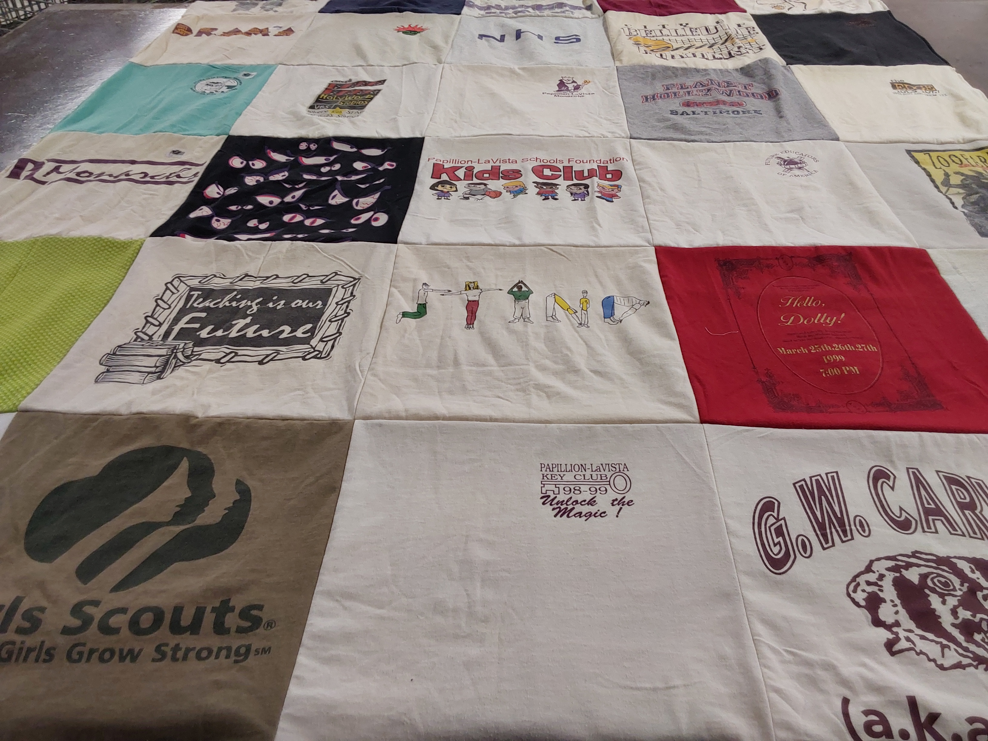 T-shirt quilt featuring g.w. carver high school by Gina from NE