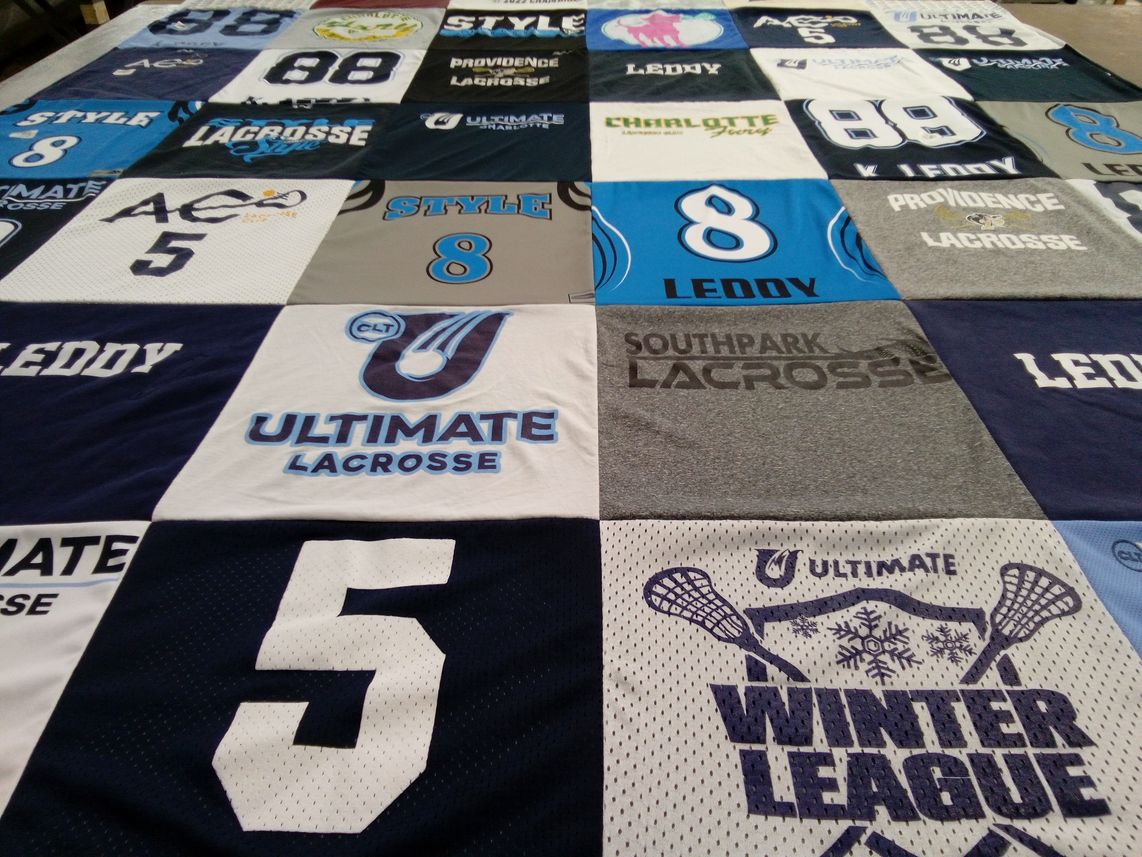 T-shirt quilt from charlotte university by Jennifer from NC