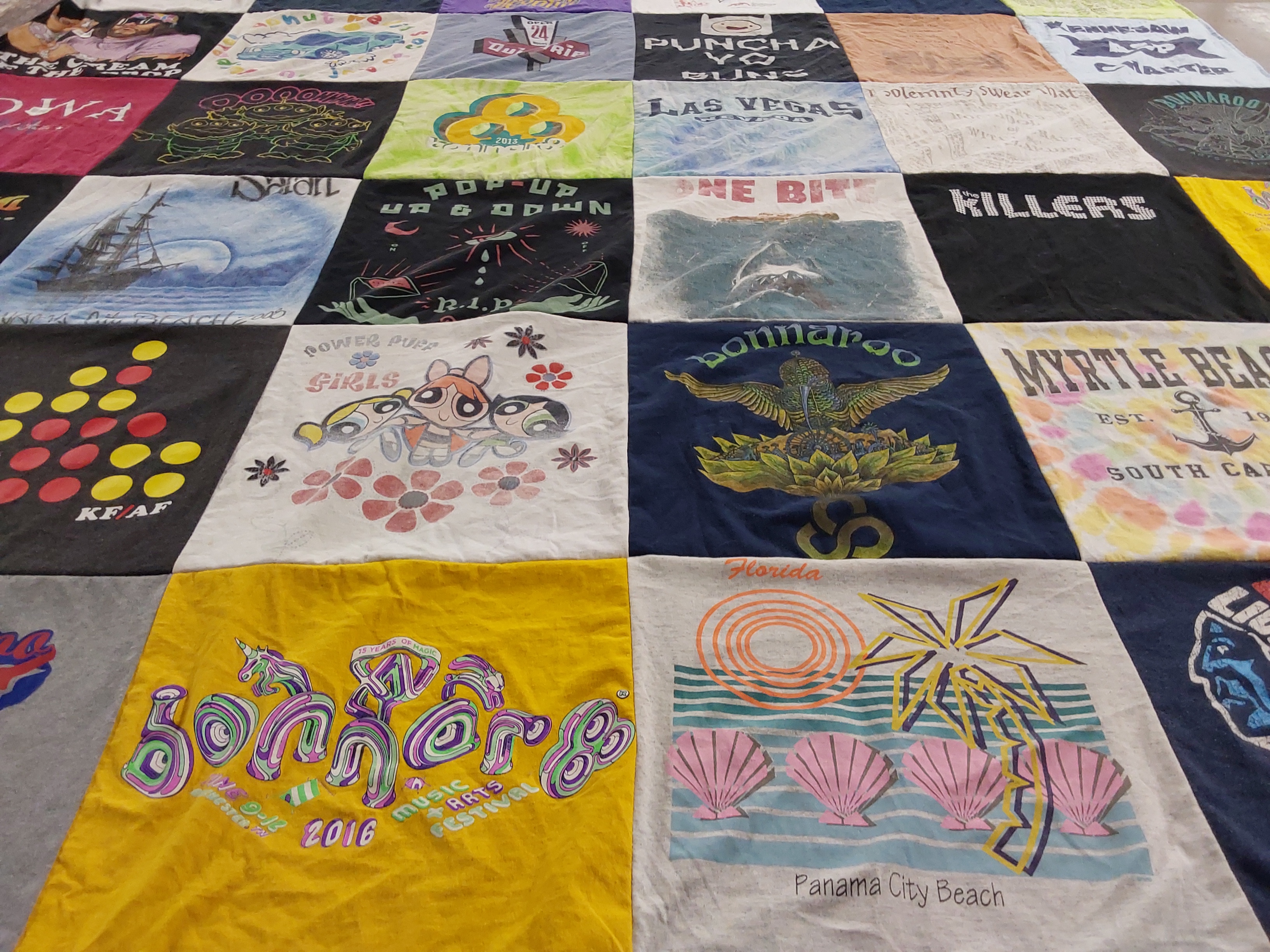 T-shirt quilt with music, festivals themes by adam from GA