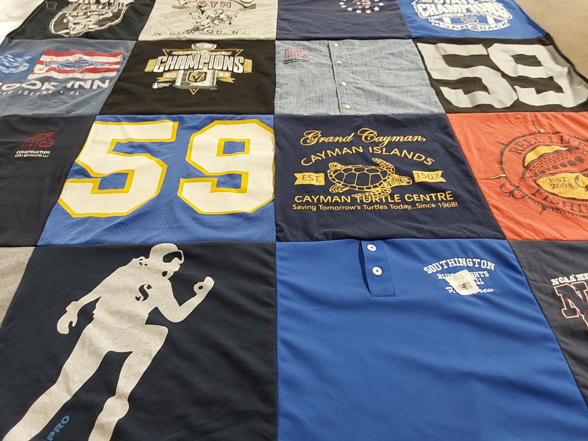 T-shirt quilt from southington high school by Donna from CT