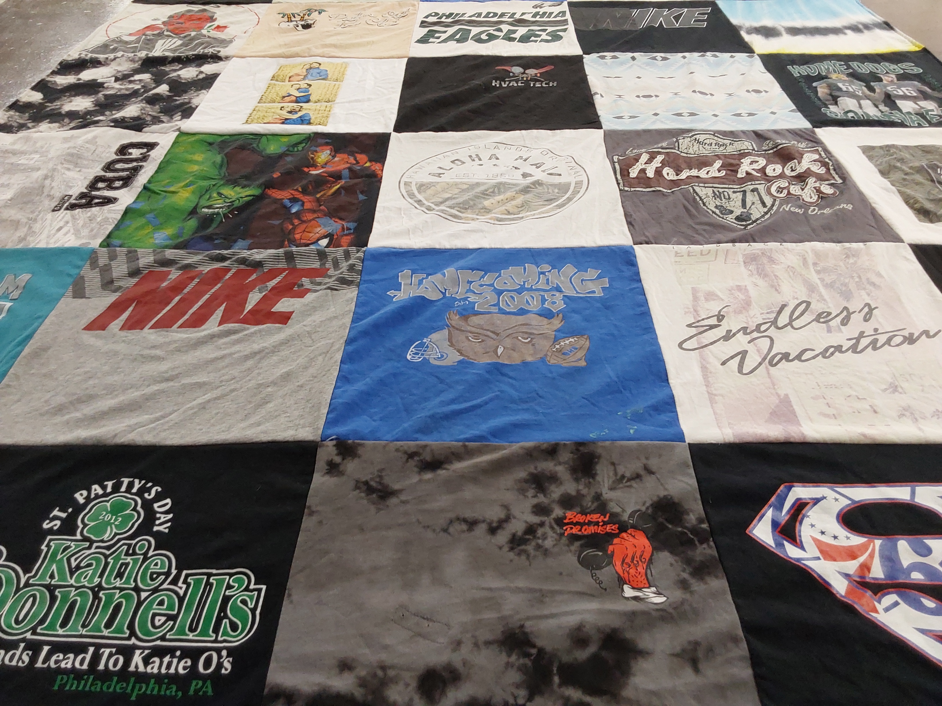 T-shirt quilt featuring philadelphia eagles by Brooke from PA