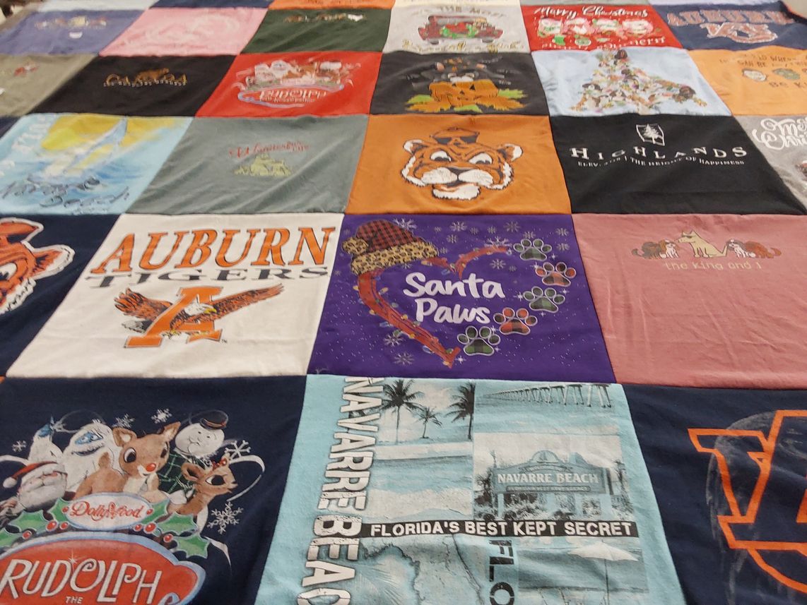 T-shirt quilt featuring auburn university tigers by John from NC