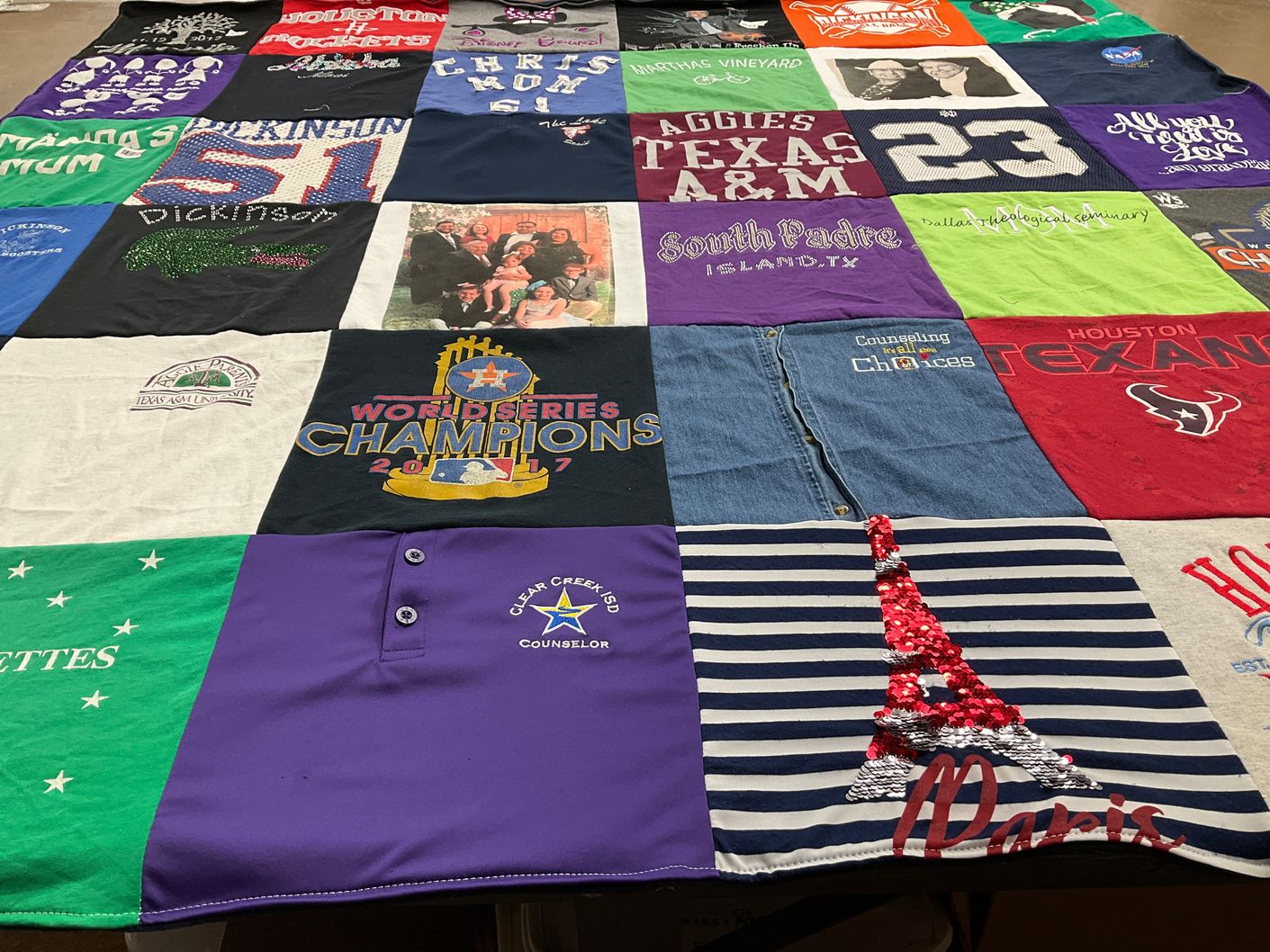 T-shirt quilt featuring houston texans by Margarita from TX