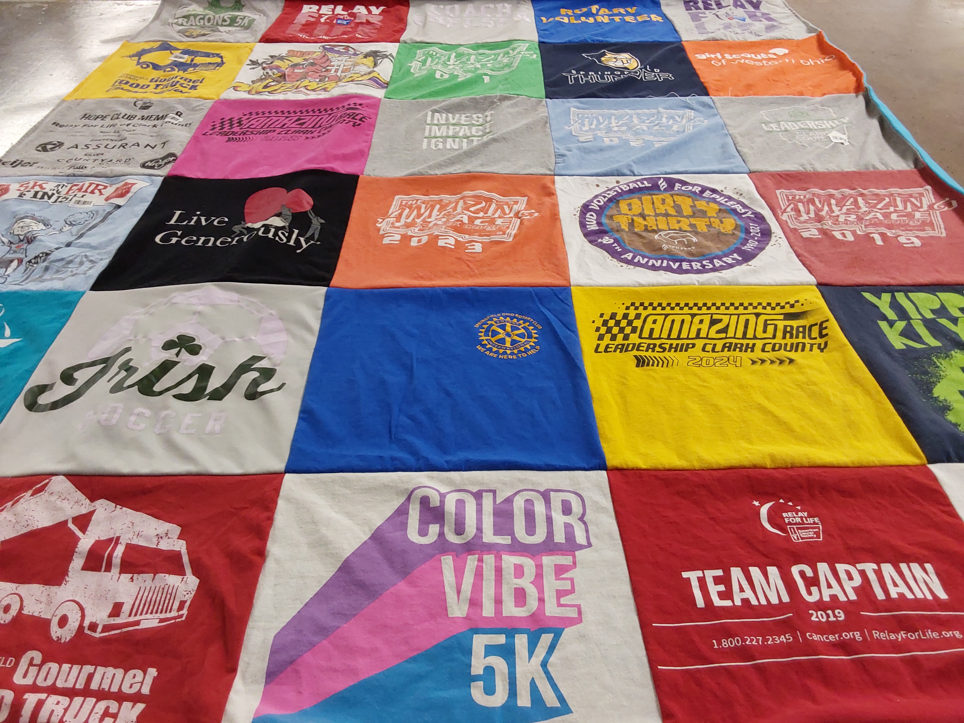 T-shirt quilt from irish soccer by Chelsea from OH
